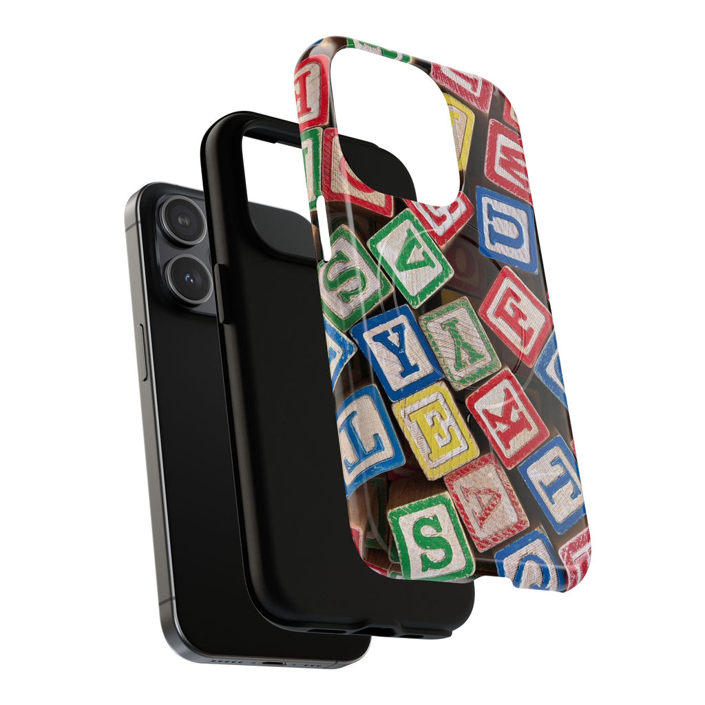 Vintage Alphabet Blocks Phone Case | Tough Magnetic Case