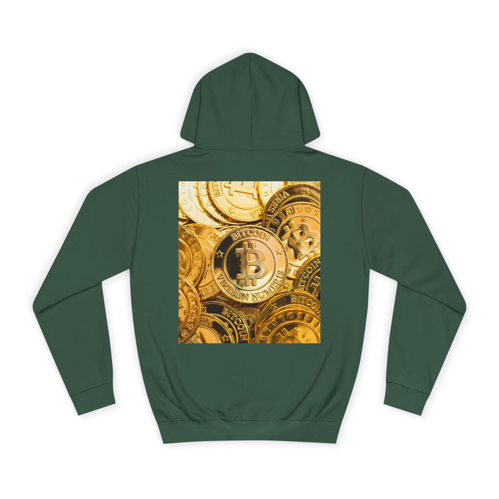 Golden Bitcoin Coins Hoodie | Crypto Cryptocurrency Crypto Art, Digital Currency Apparel
