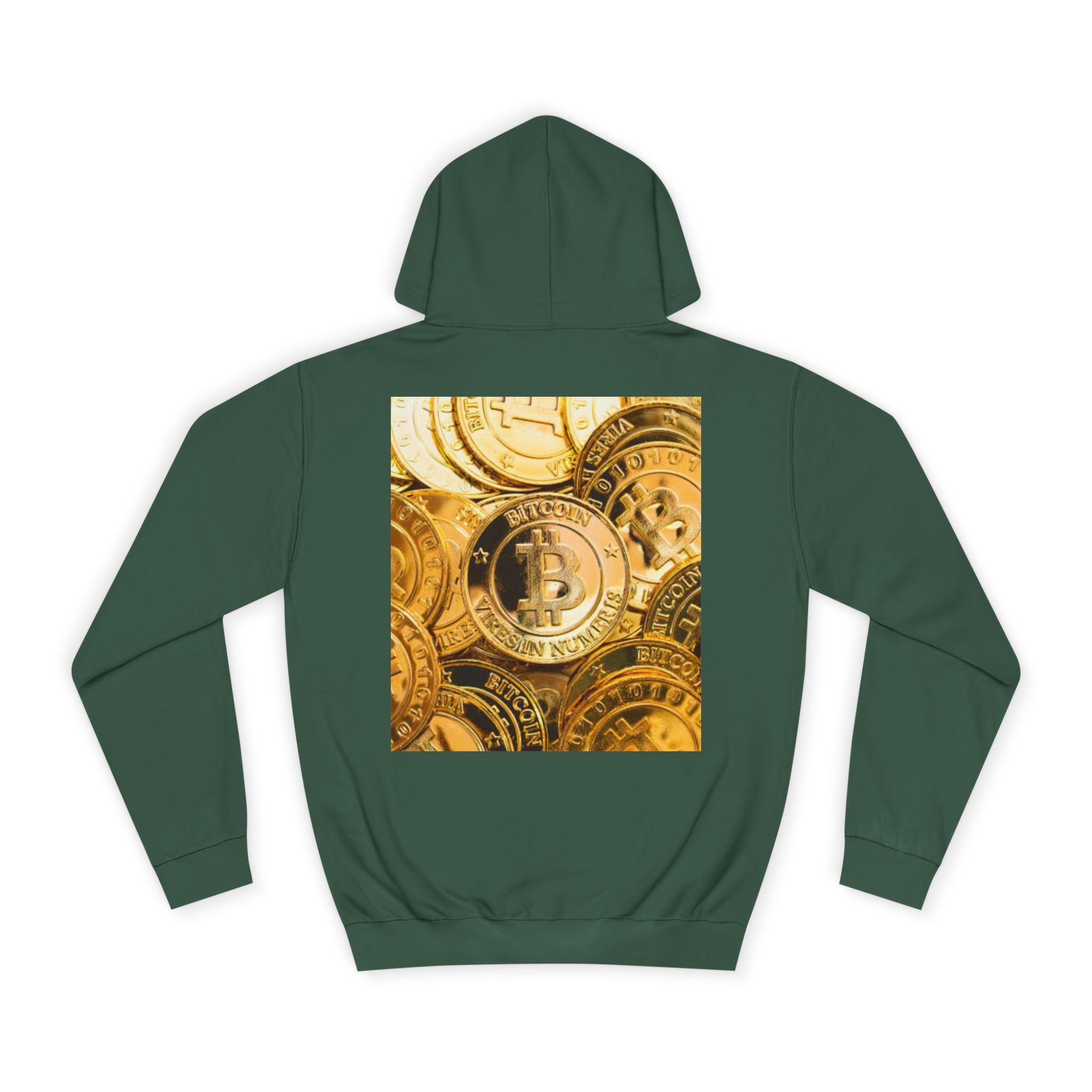 Golden Bitcoin Coins Hoodie | Crypto Cryptocurrency Crypto Art, Digital Currency Apparel