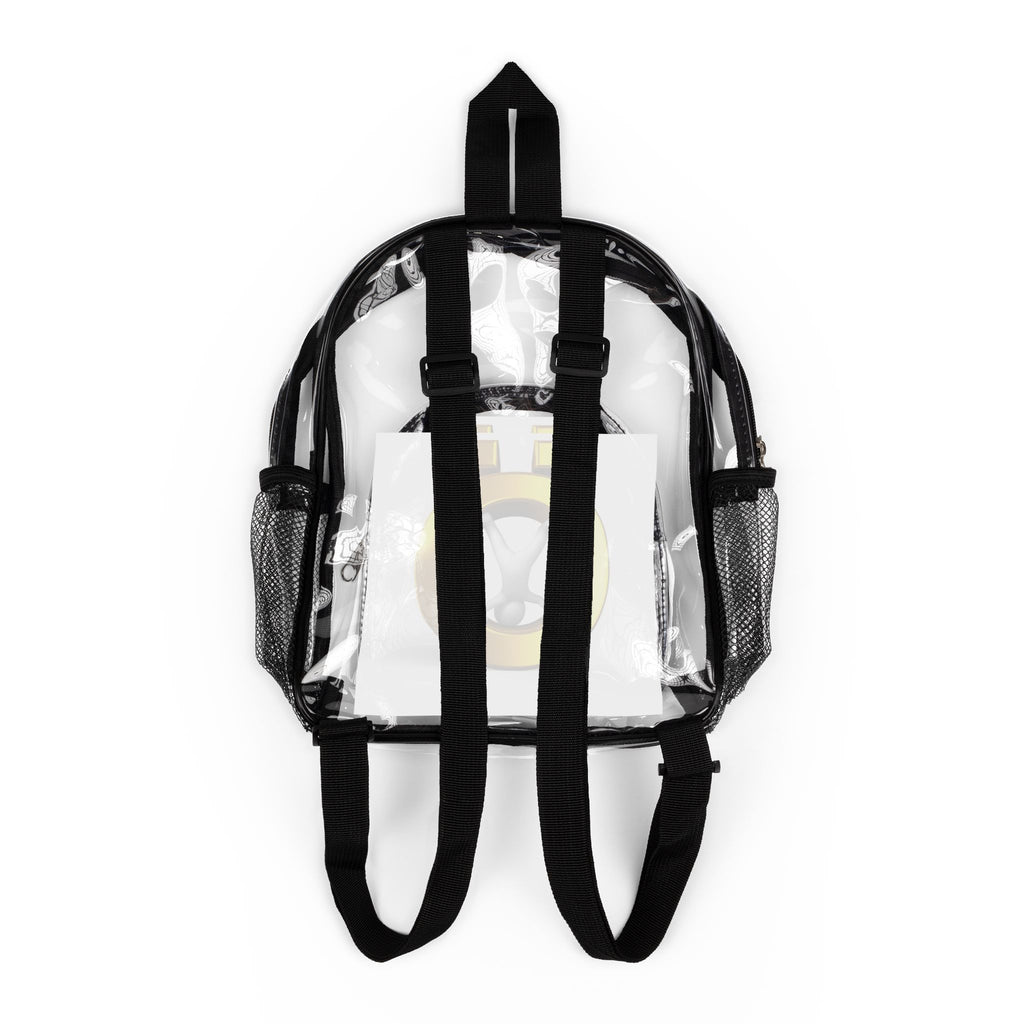 Gold Letter Ö Clear Stadium Backpack | Transparent Bag with Design