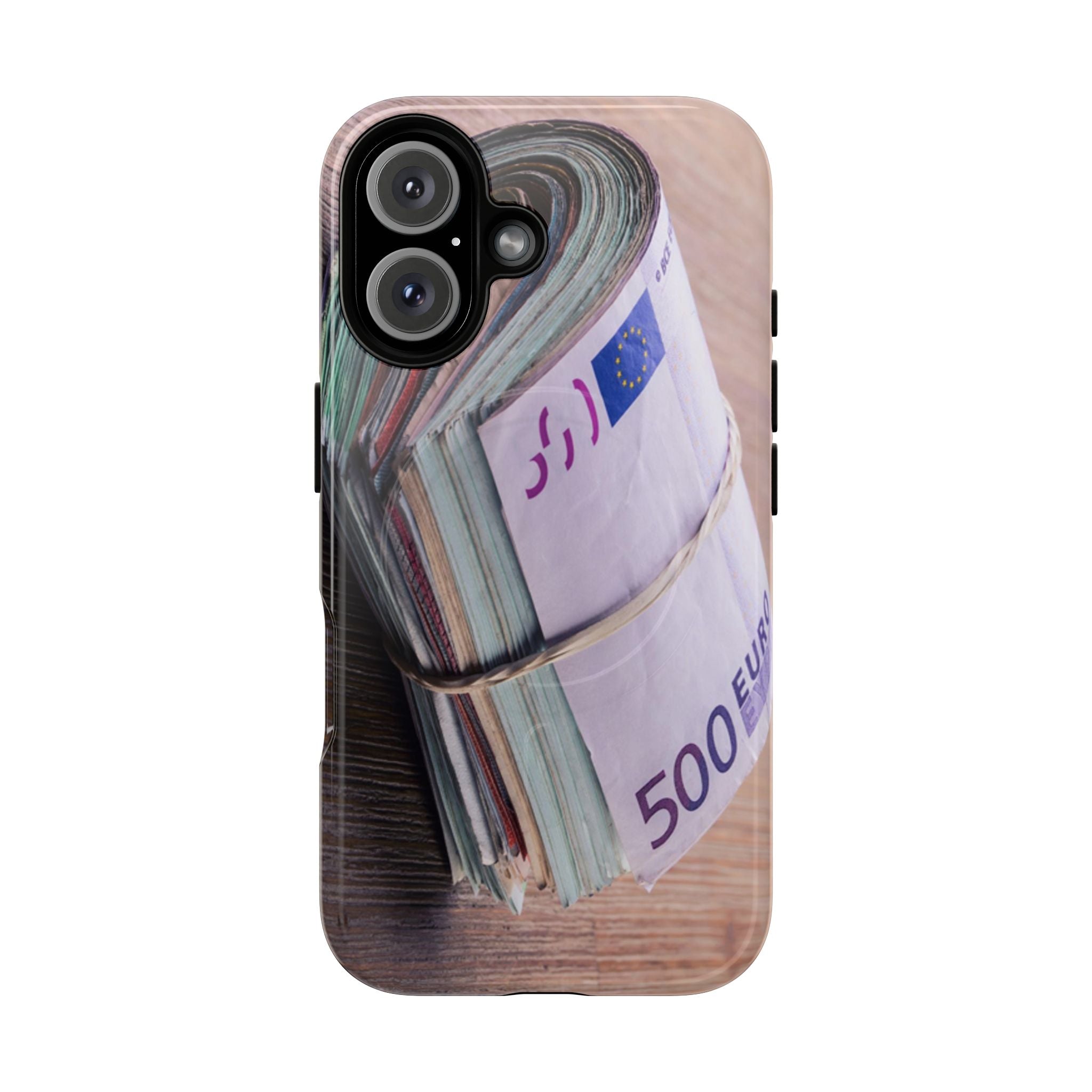 Coque de téléphone liasses de billets en euros | Coque iPhone rouleau de billets, Imprimé argent