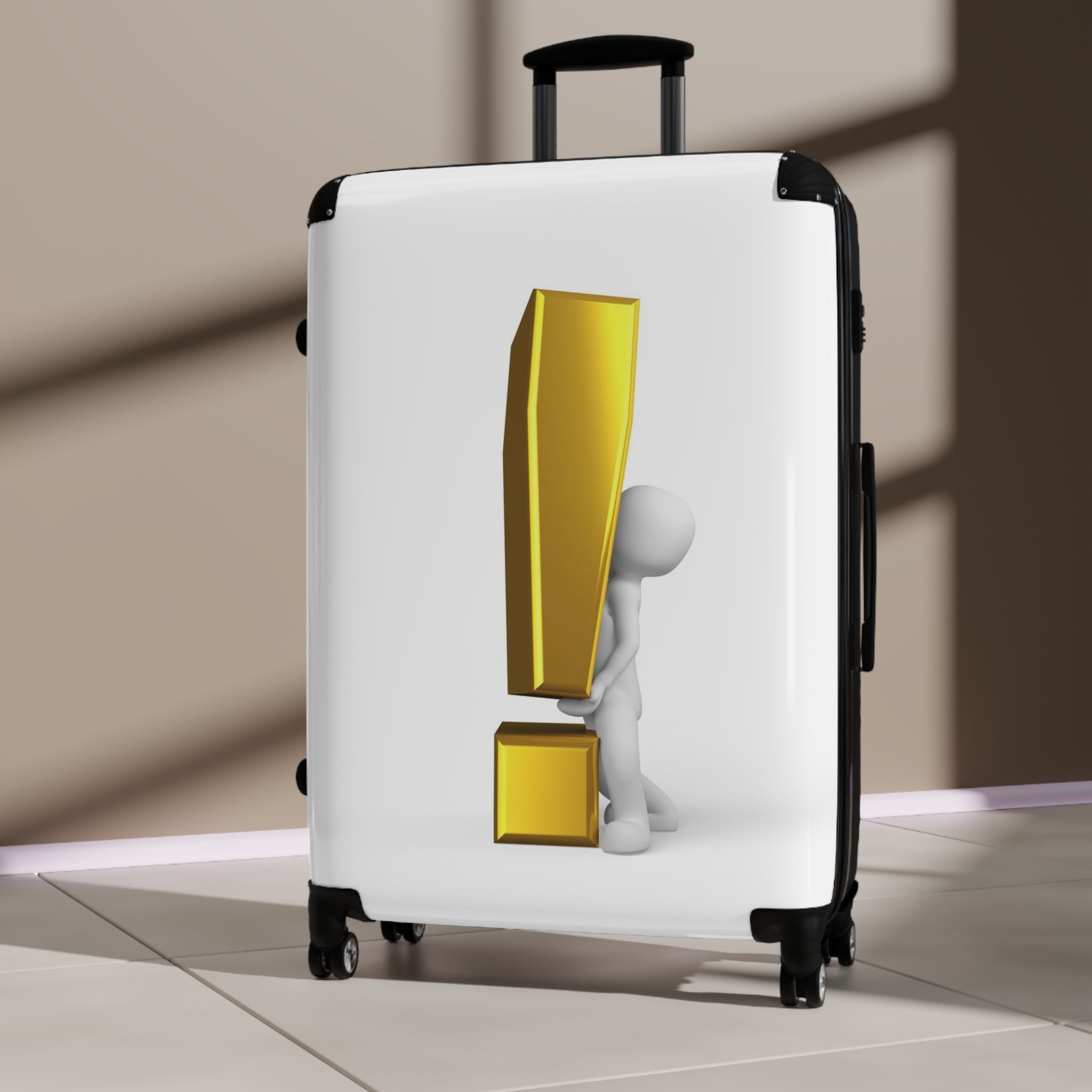 3D Exclamation Mark Figure Suitcase | Hard Shell Luggage