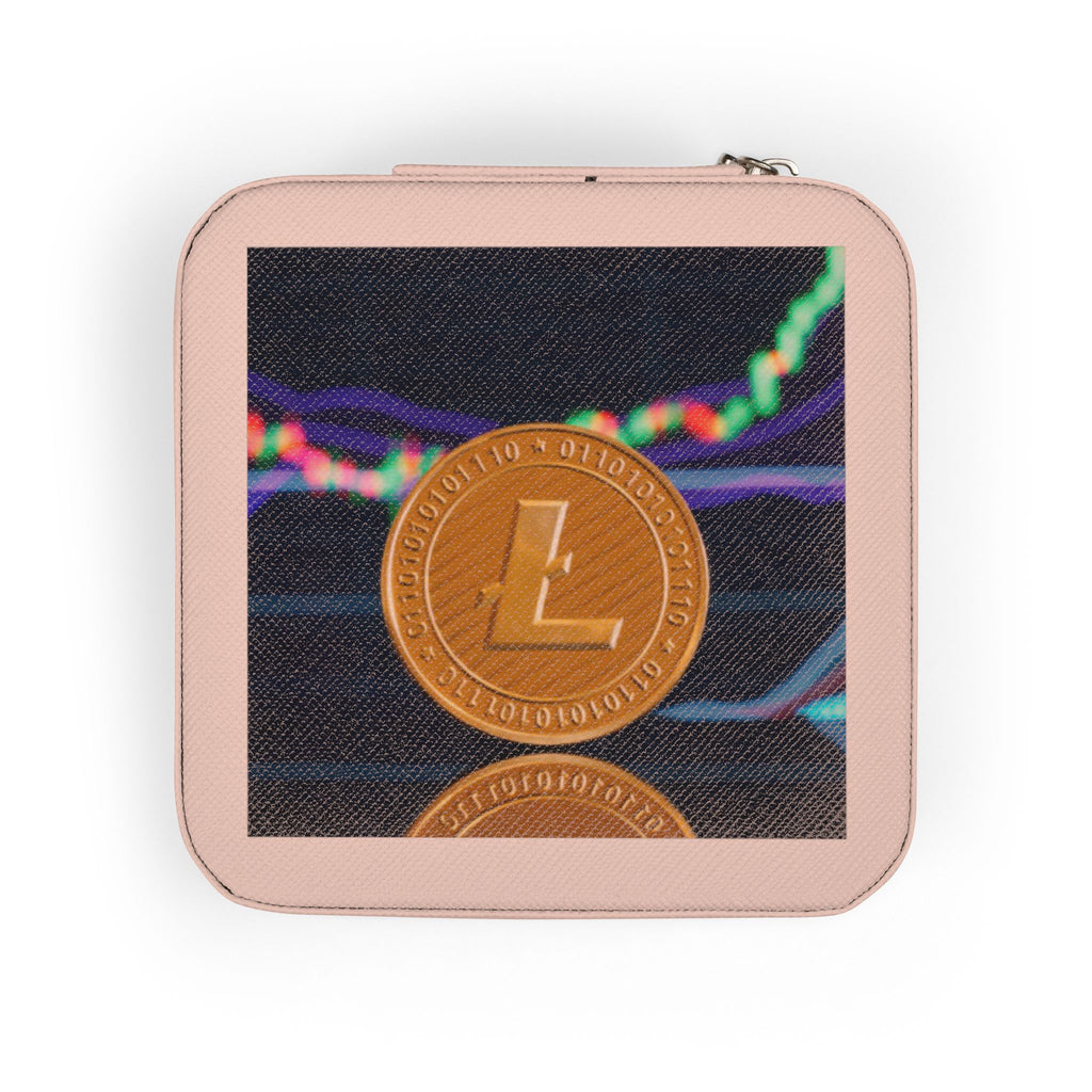 Litecoin Crypto Coin Jewelry Case | Travel Jewelry Box, Compact Storage