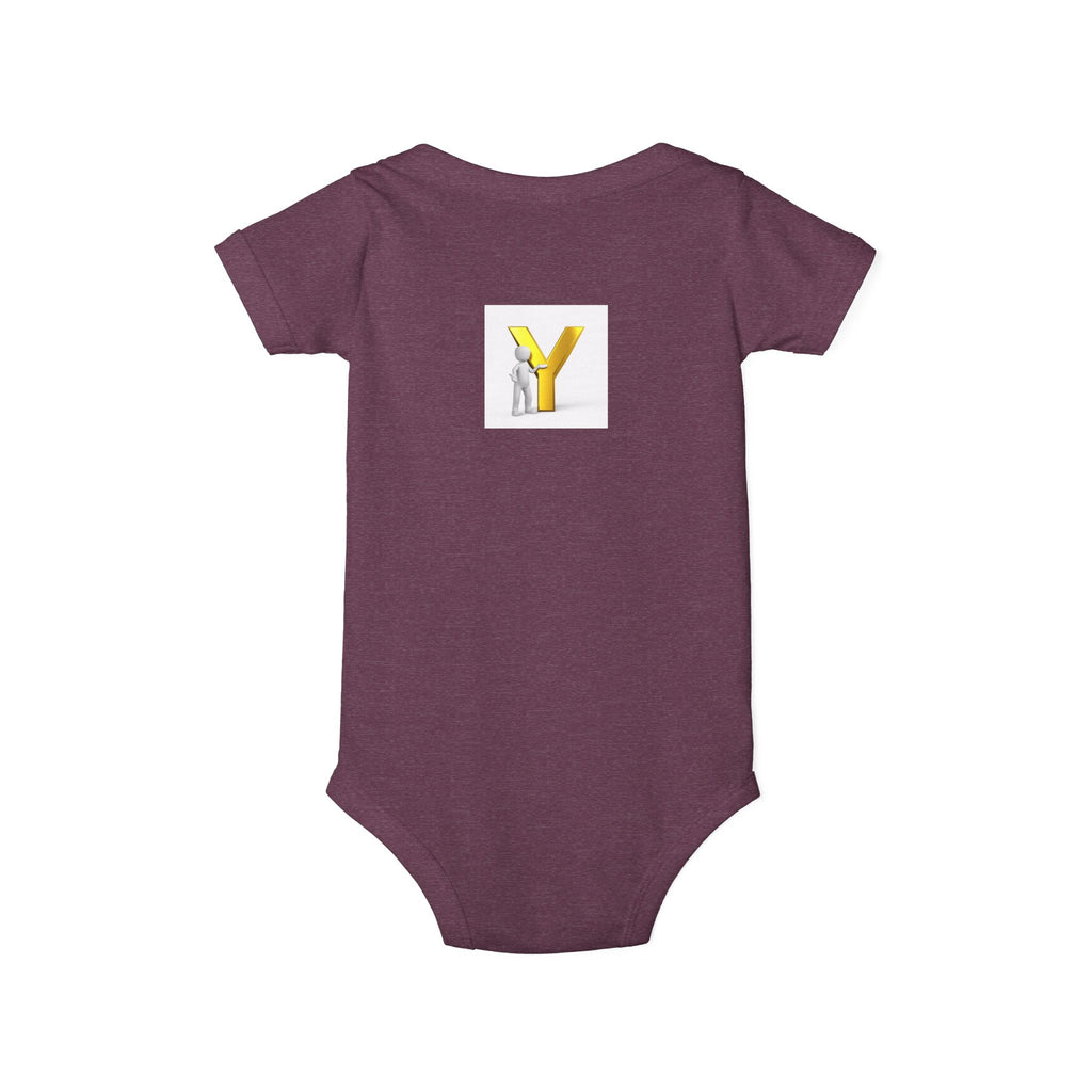 Yellow Letter Y Infant One Piece | Monogram Baby Bodysuit