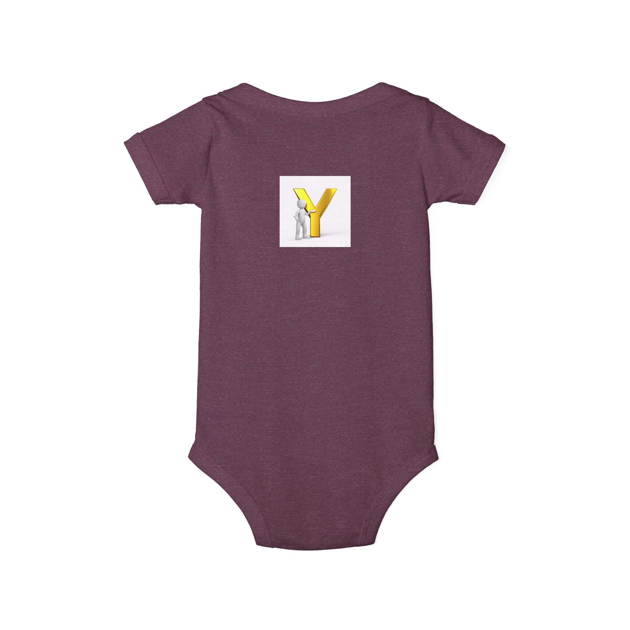 Yellow Letter Y Infant One Piece | Monogram Baby Bodysuit