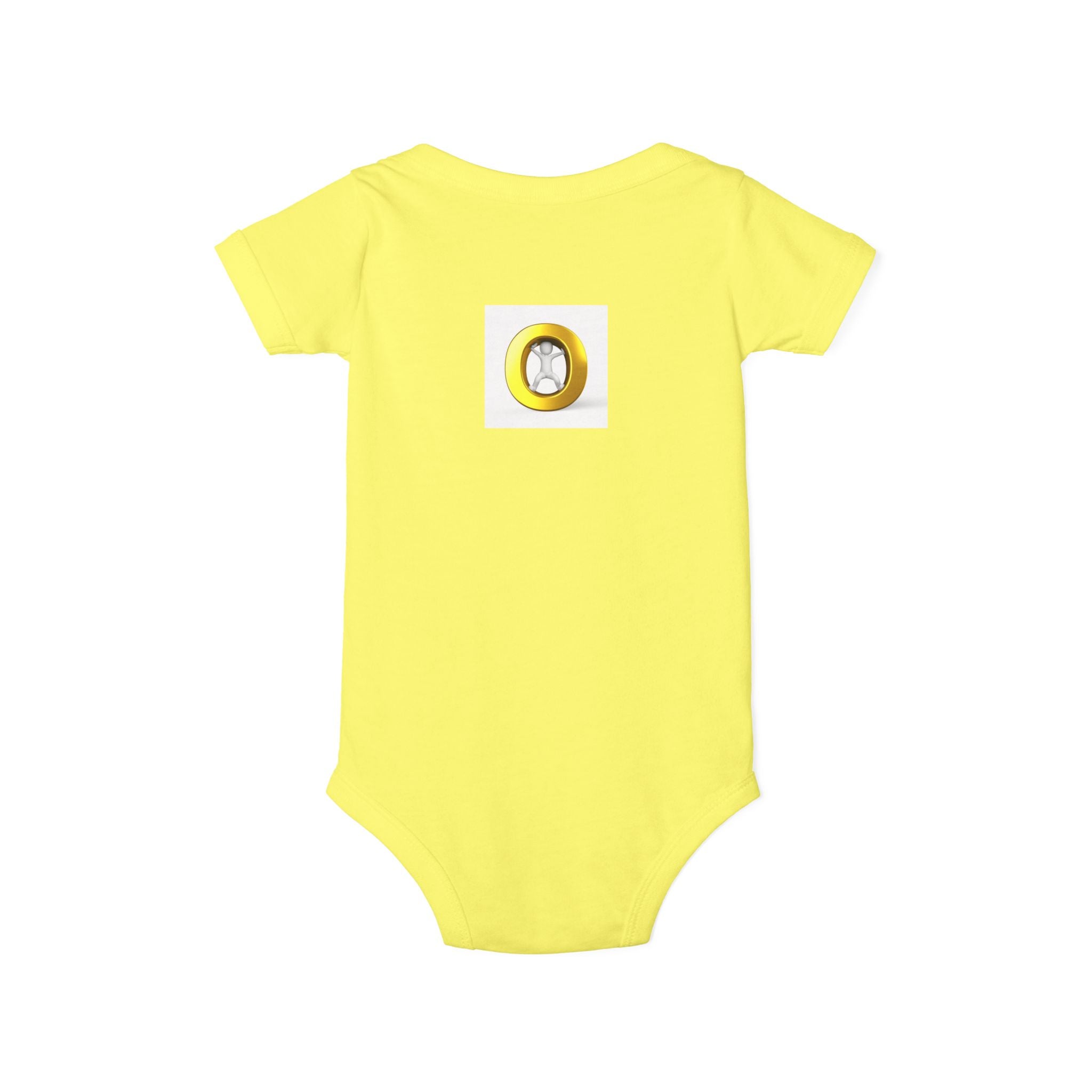 Gold Letter O Infant Jersey One Piece | Baby Bodysuit