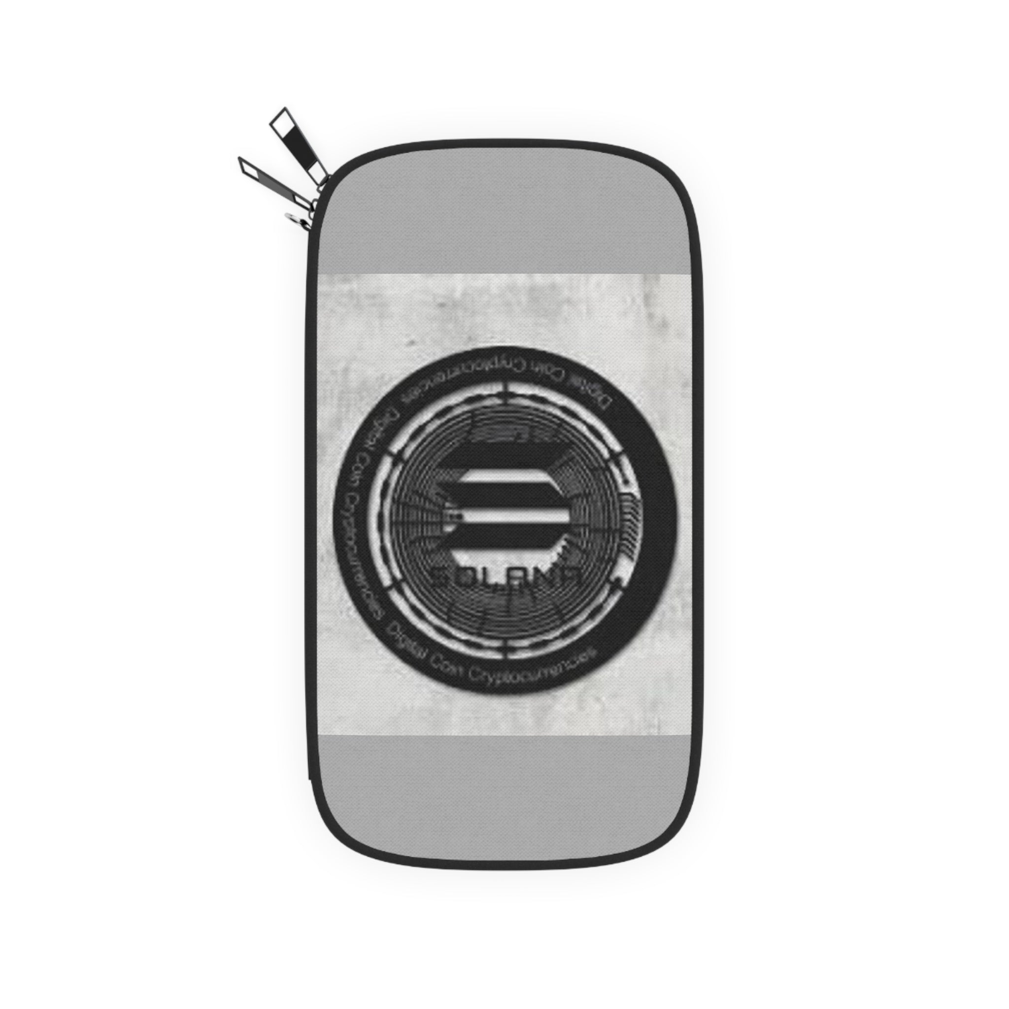 Solana Coin Graphic Passport Wallet | Crypto Token Design, Travel Accessory