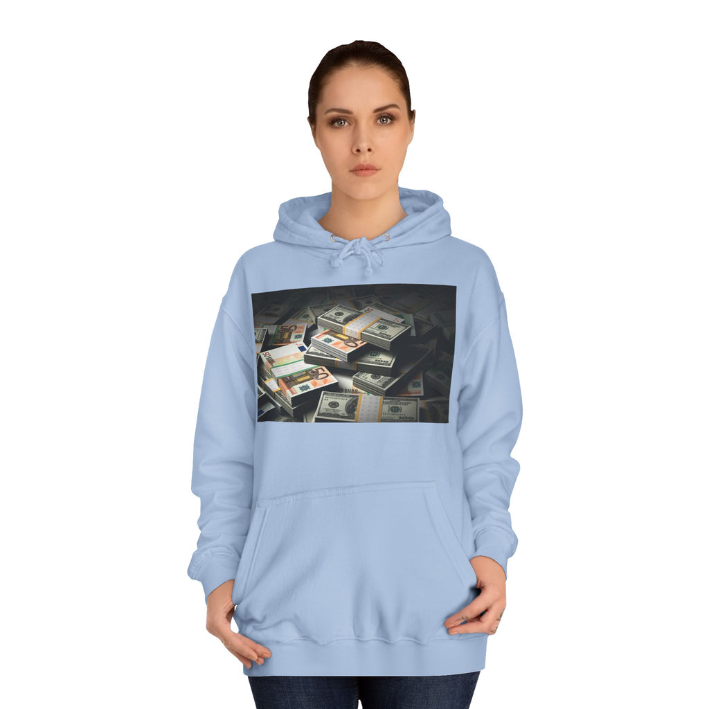 Stacked Cash Money Hoodie | Vintage Banknote Print, Stacks of Dollars
