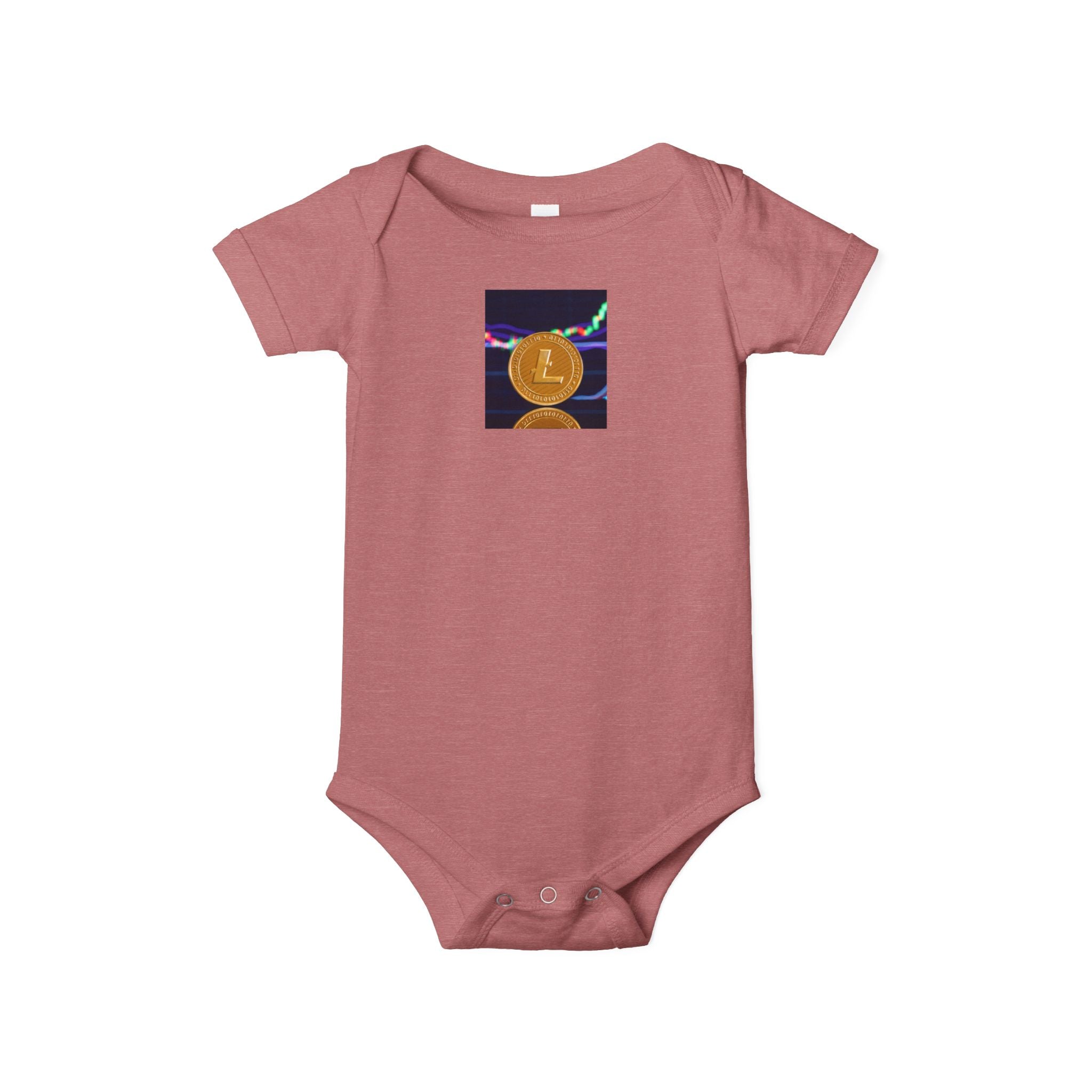 Body pour bébé avec motif Litecoin | Body de bébé Cryptomonnaie
