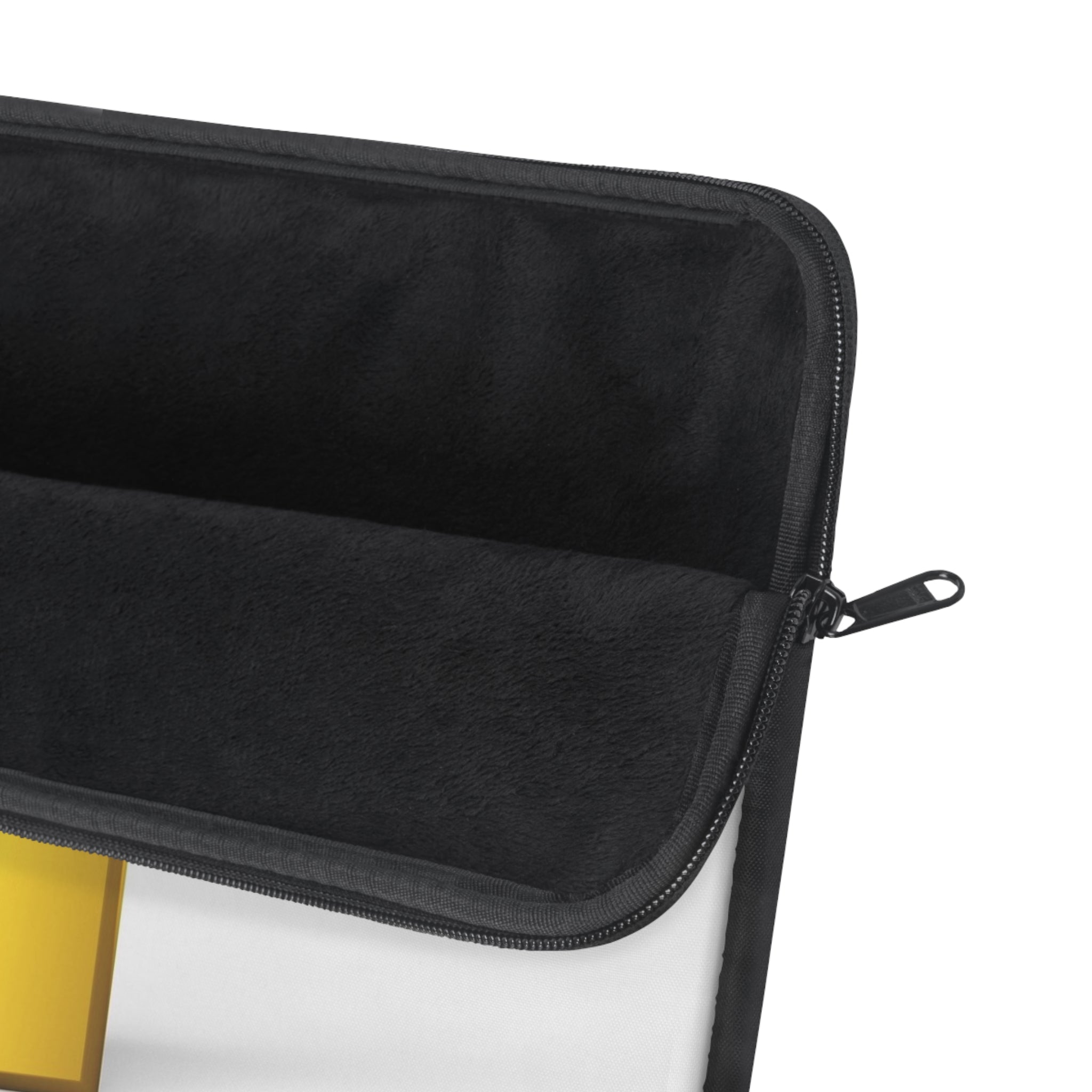 3D Figure with Gold Letter Y Laptop Sleeve | Initial Monogram