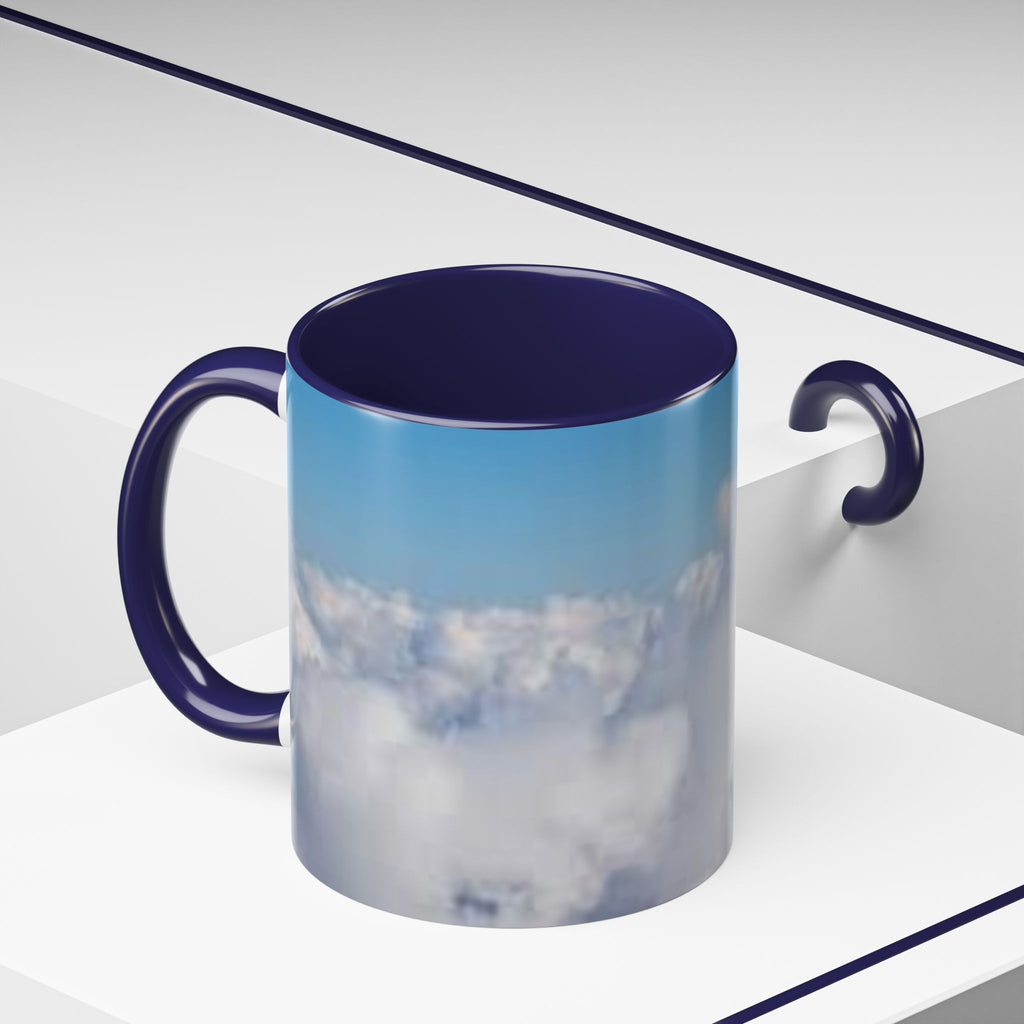 Blue Sky Clouds Accent Coffee Mug | 11oz 15oz