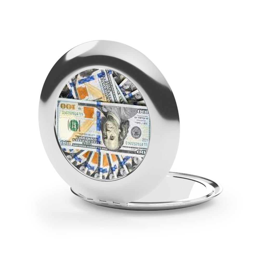 Hundred Dollar Bills Compact Mirror | Travel Makeup Mirror, Money Print