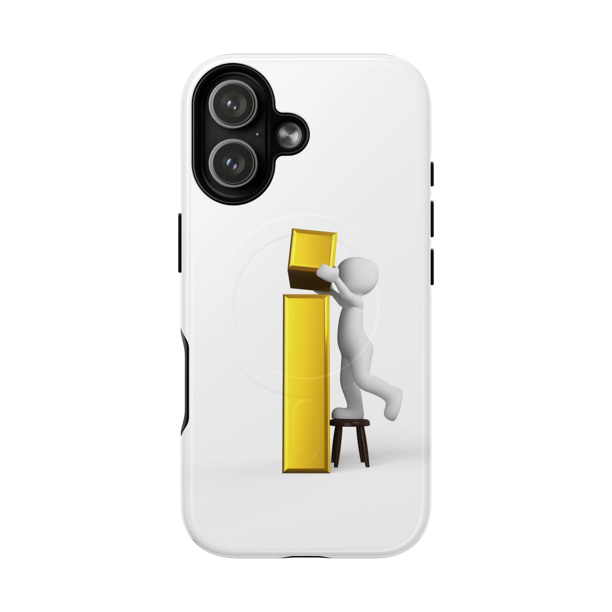 3D Character Gold Letter i phone case | Tough Magnetic Case