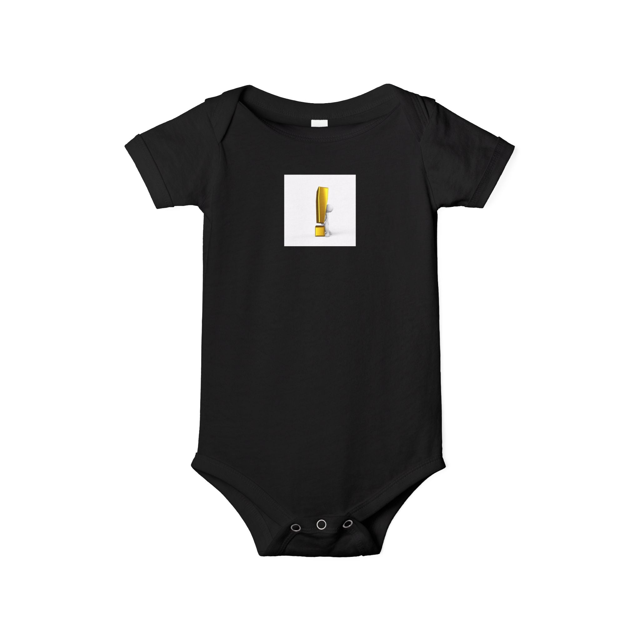 Grenouillère point d'exclamation jaune | Body bébé, Art minimaliste pour le bain de bébé