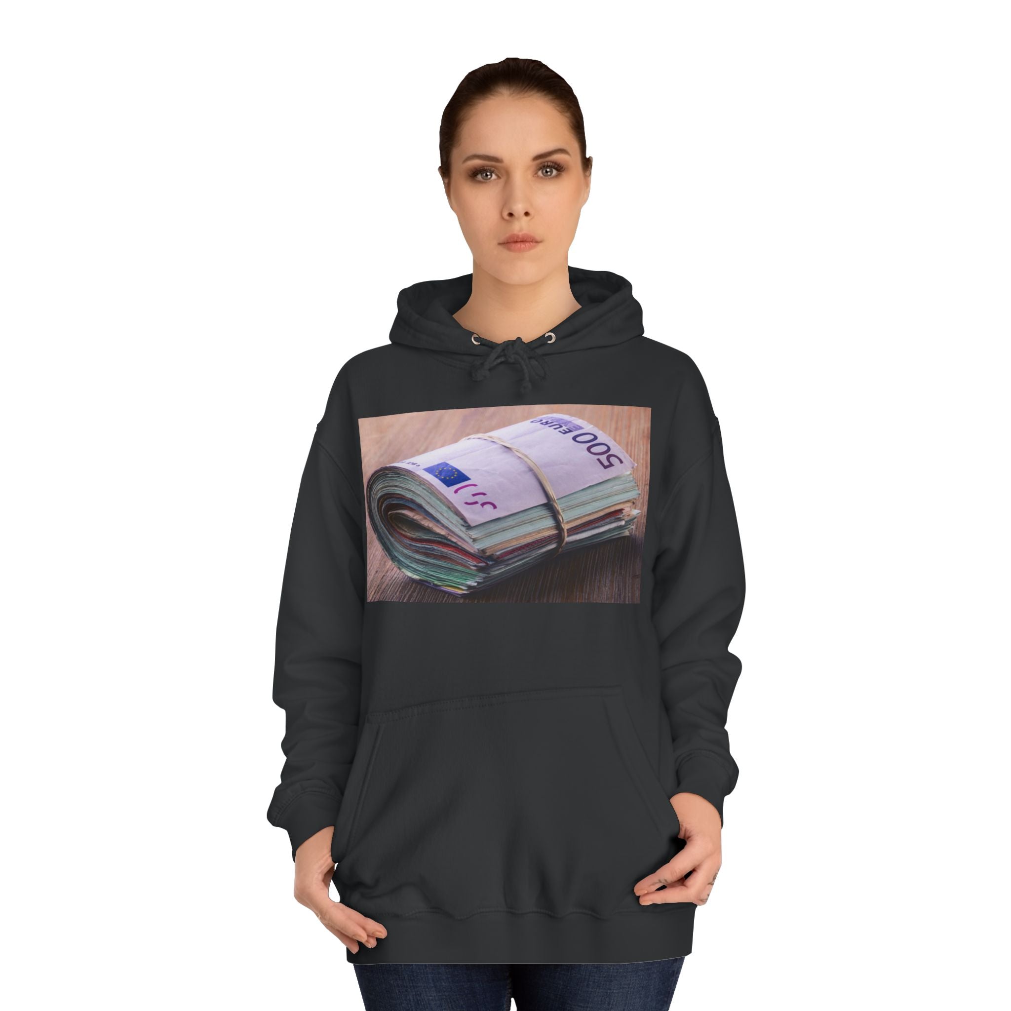 Rolled Currency Stack Hoodie | Money Print, Cash Bundle