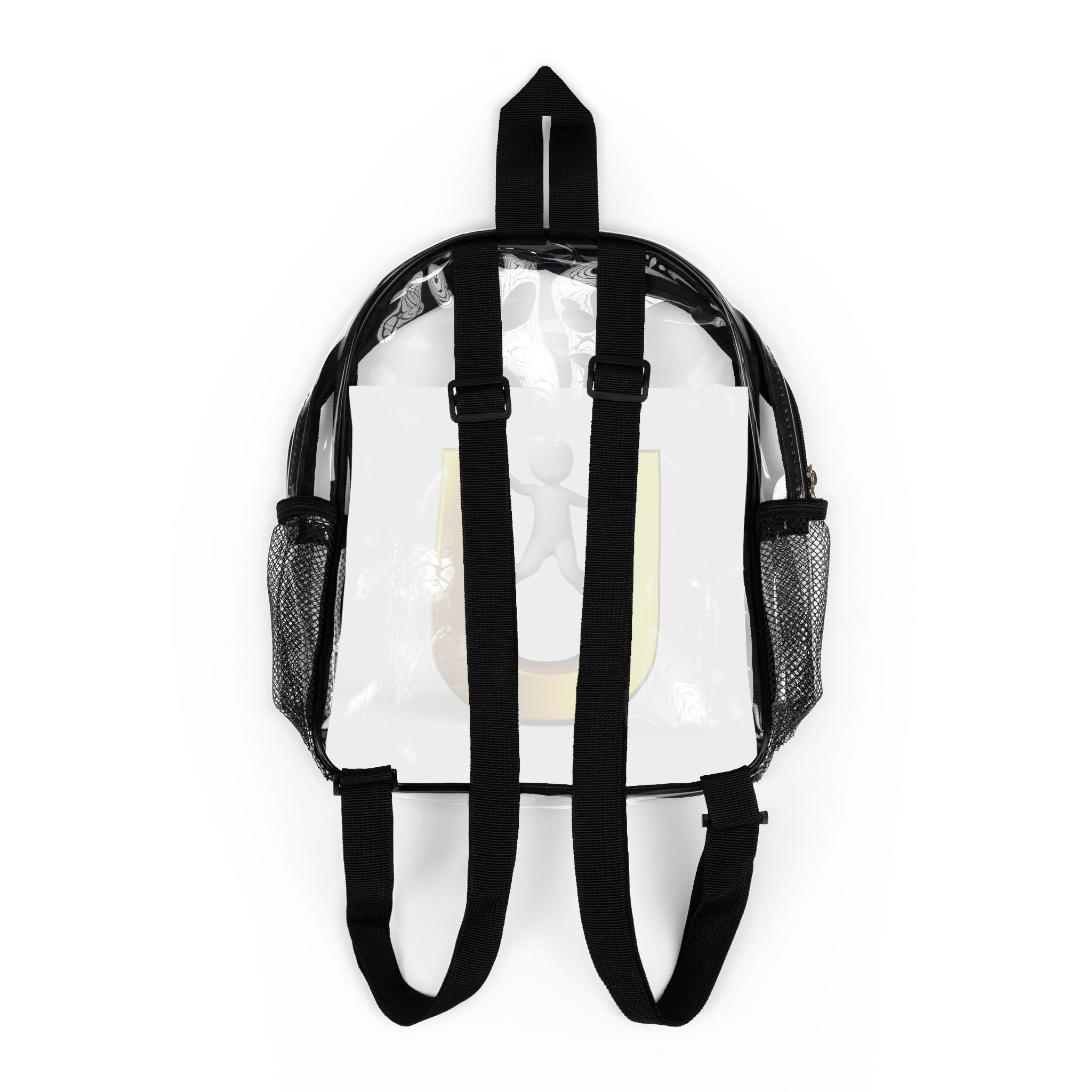 Gold Letter U Logo Clear Stadium Backpack | Transparent School Bag