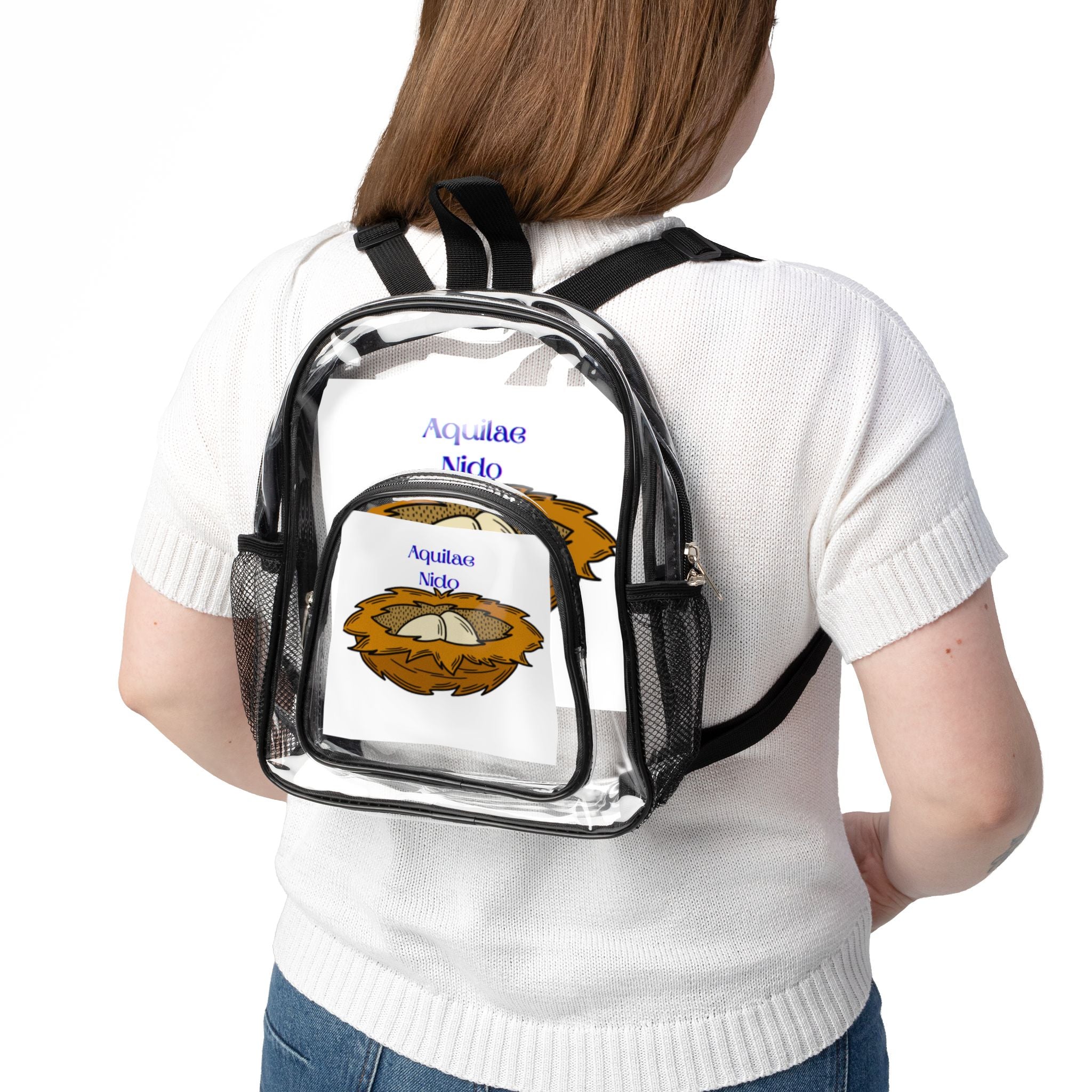 Eagles Nest Logo Clear Stadium Backpack | Clear School Bag