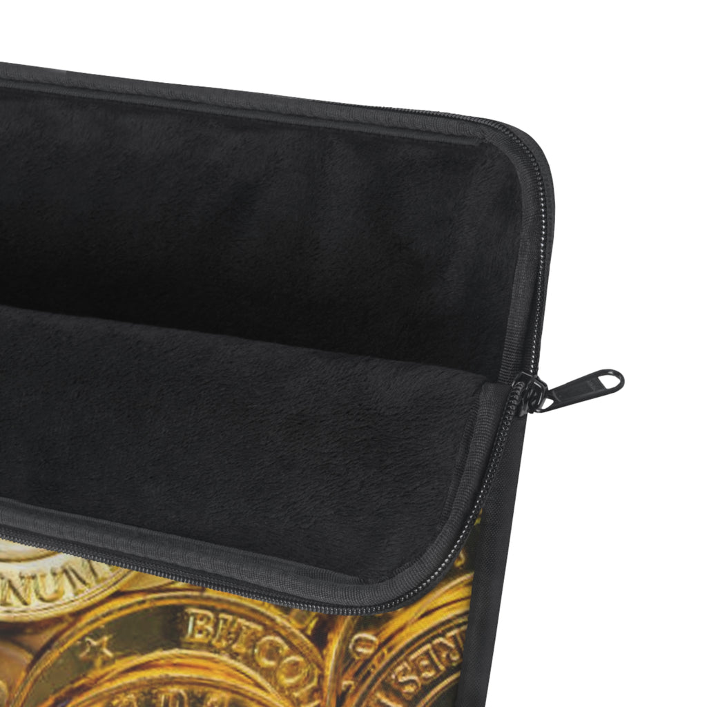 Bitcoin Coin Pattern Laptop Sleeve | Cryptocurrency Crypto Cash Design