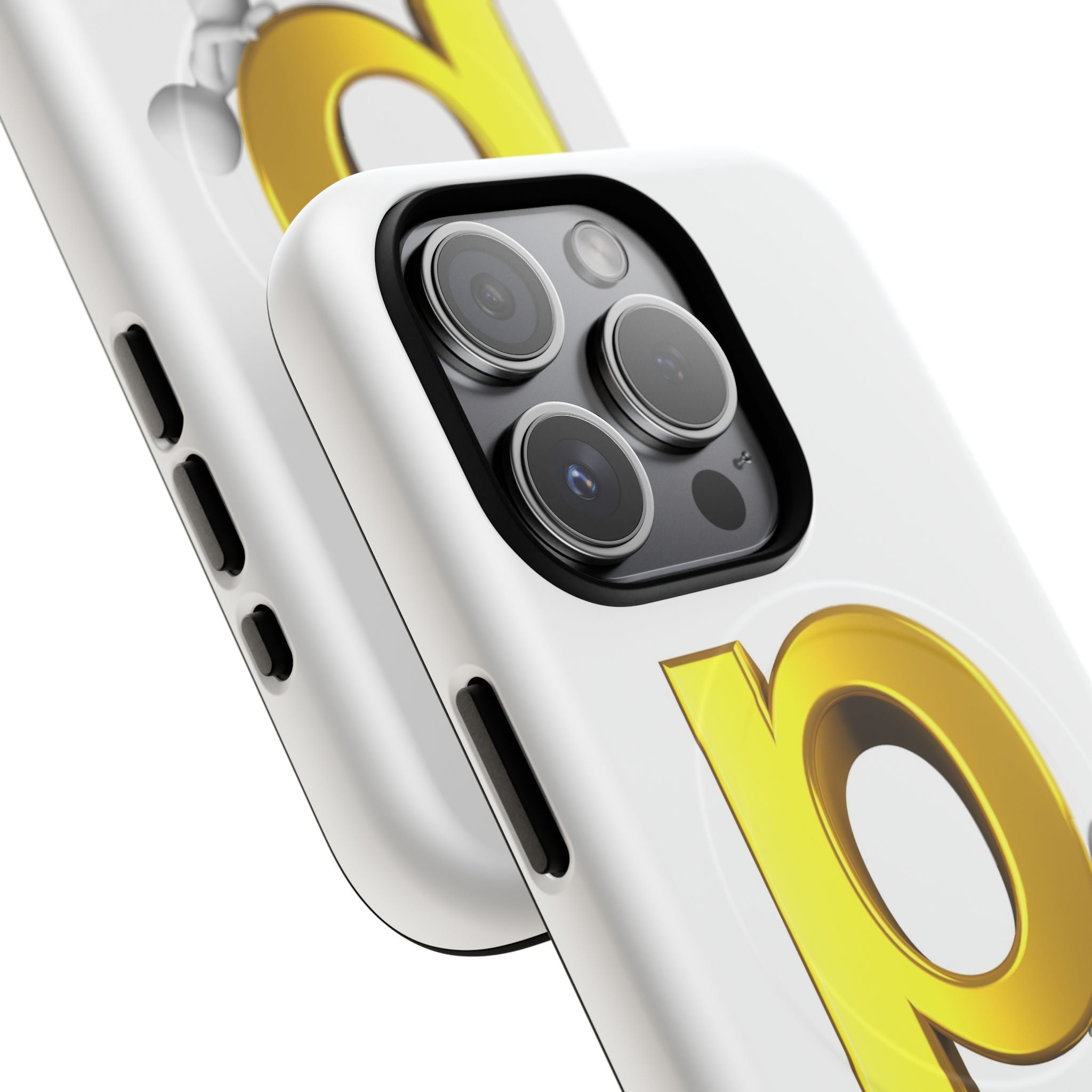 3D Gold Letter P Phone Case | Tough Magnetic Phone Case