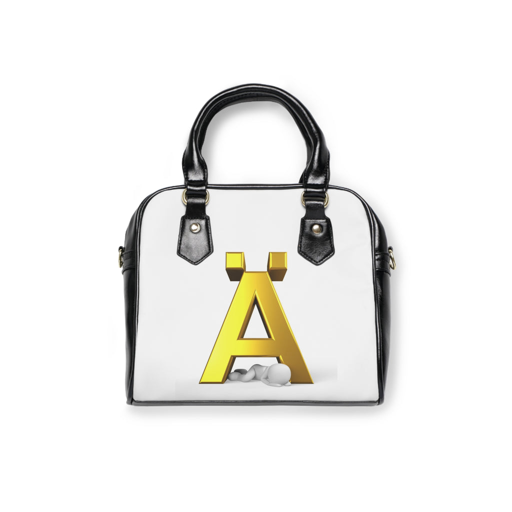 Gold 3D Letter Ä Handbag | Alphabet Initial Shoulder Bag
