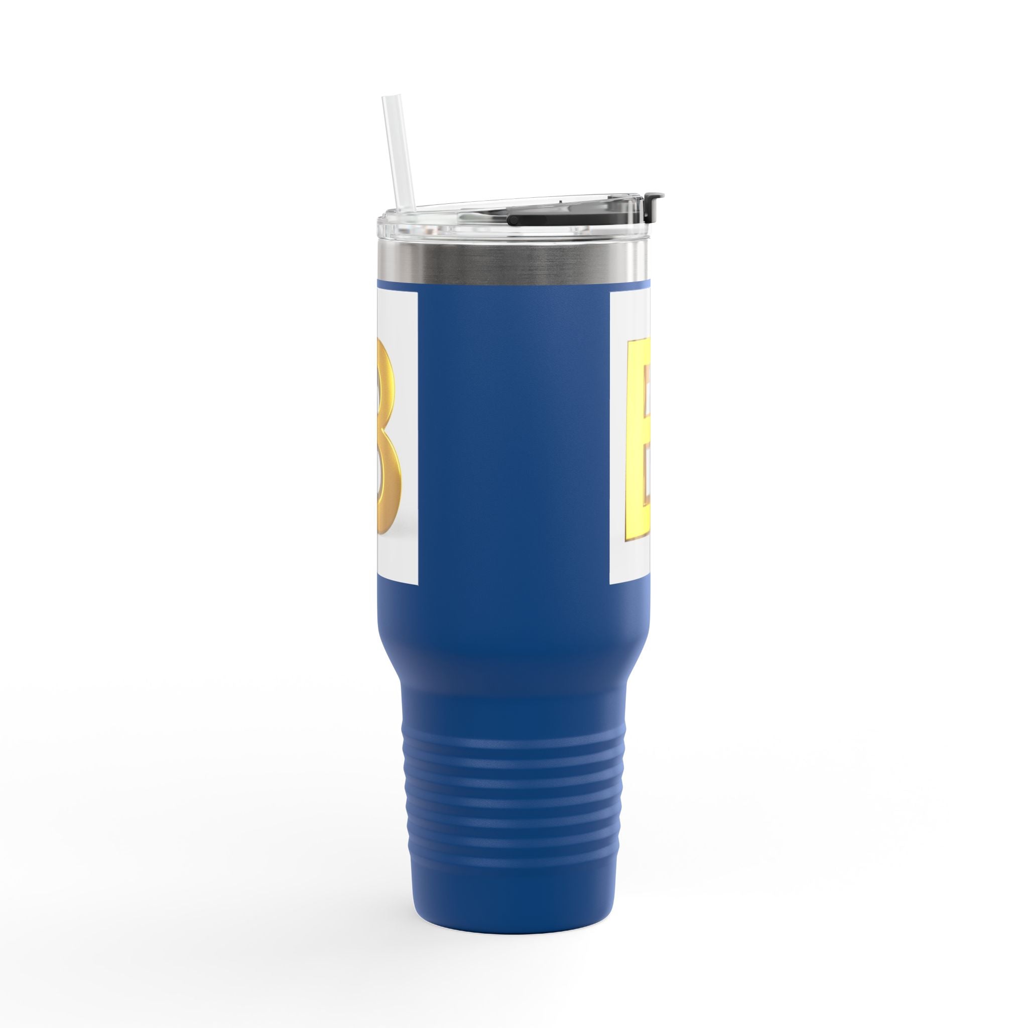 Mug de voyage isotherme doré en 3D avec la lettre B | 1,18 L