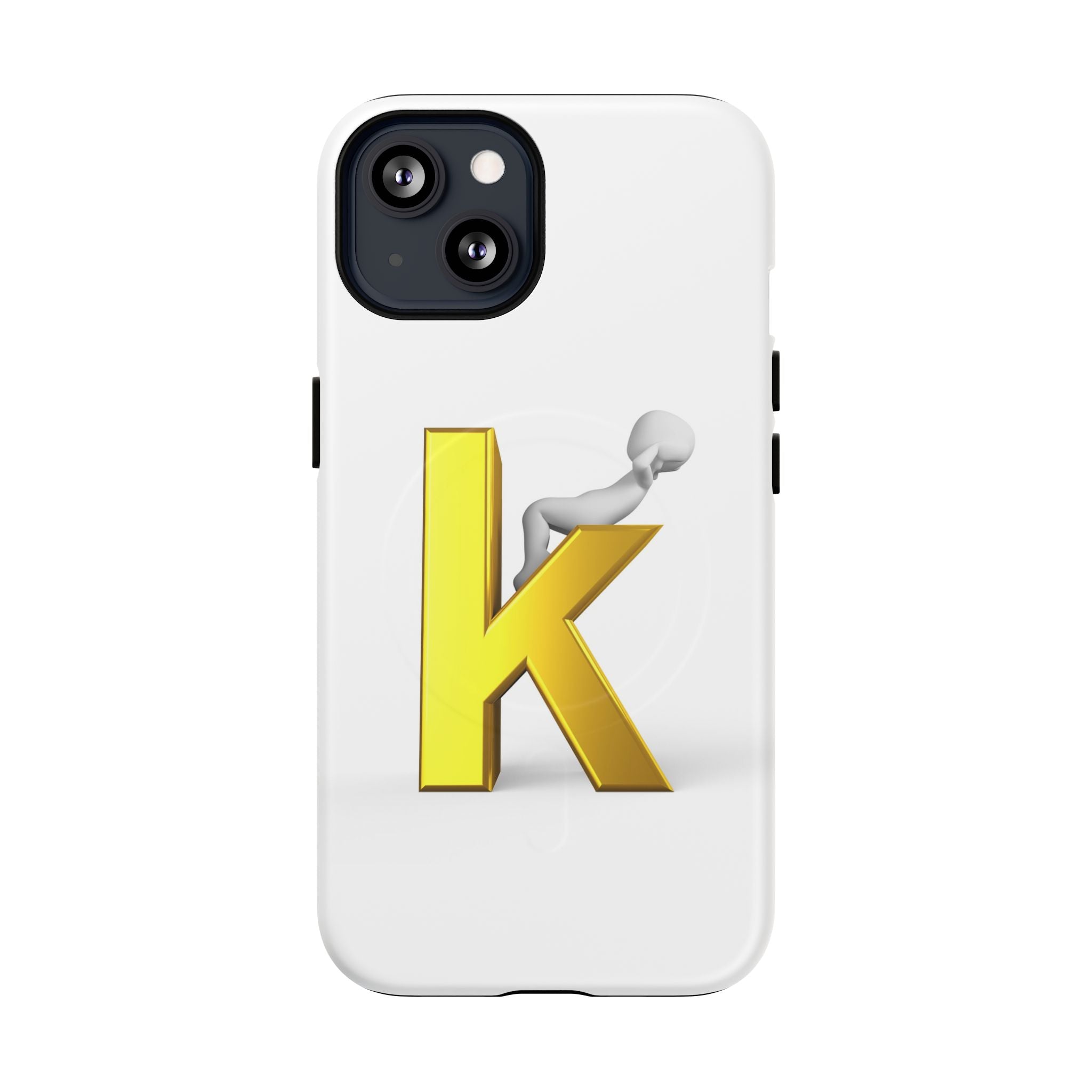 Coque de téléphone avec logo lettre K | Coque magnétique résistante, Monogramme initial