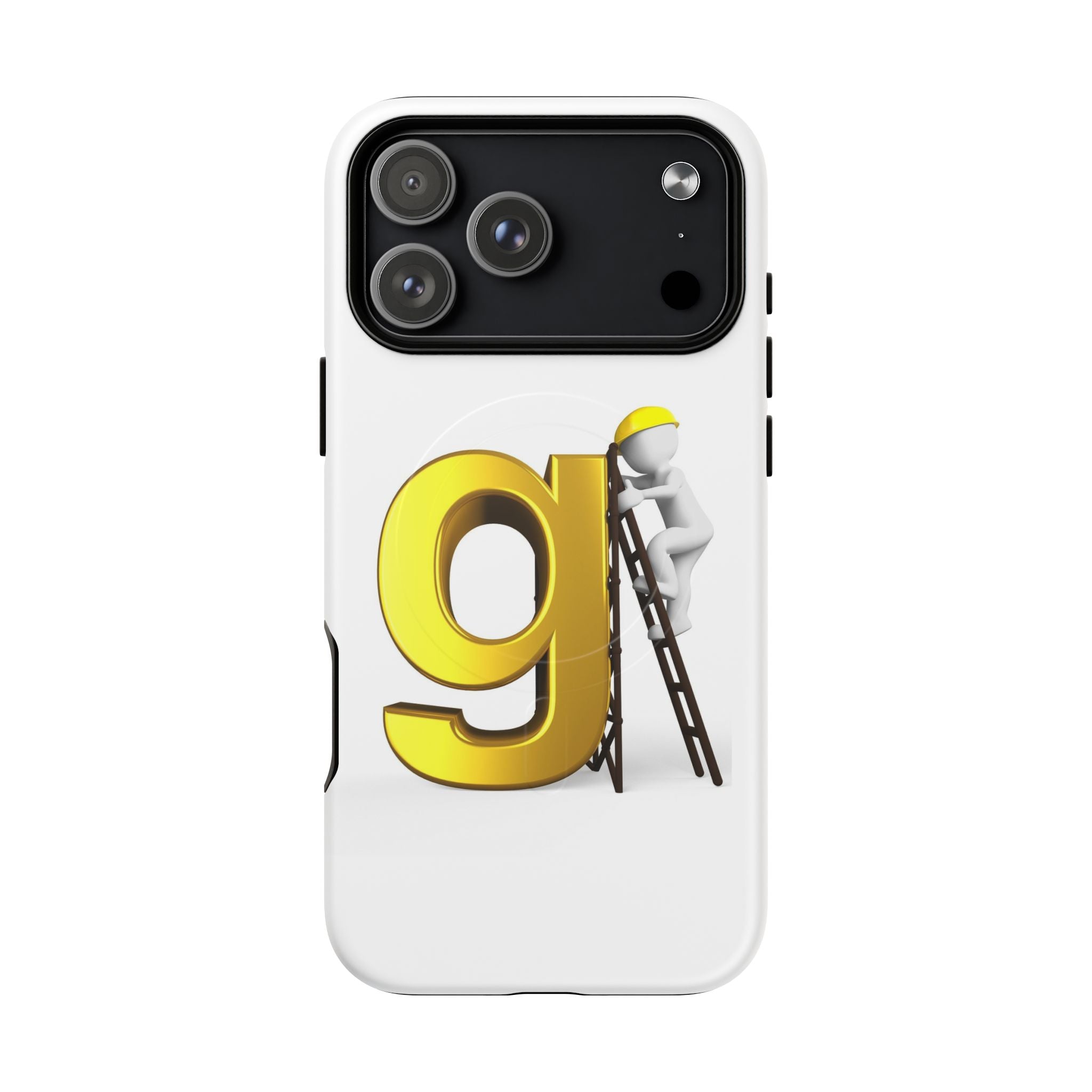 Coque de téléphone de construction Lettre G dorée | Coque magnétique robuste
