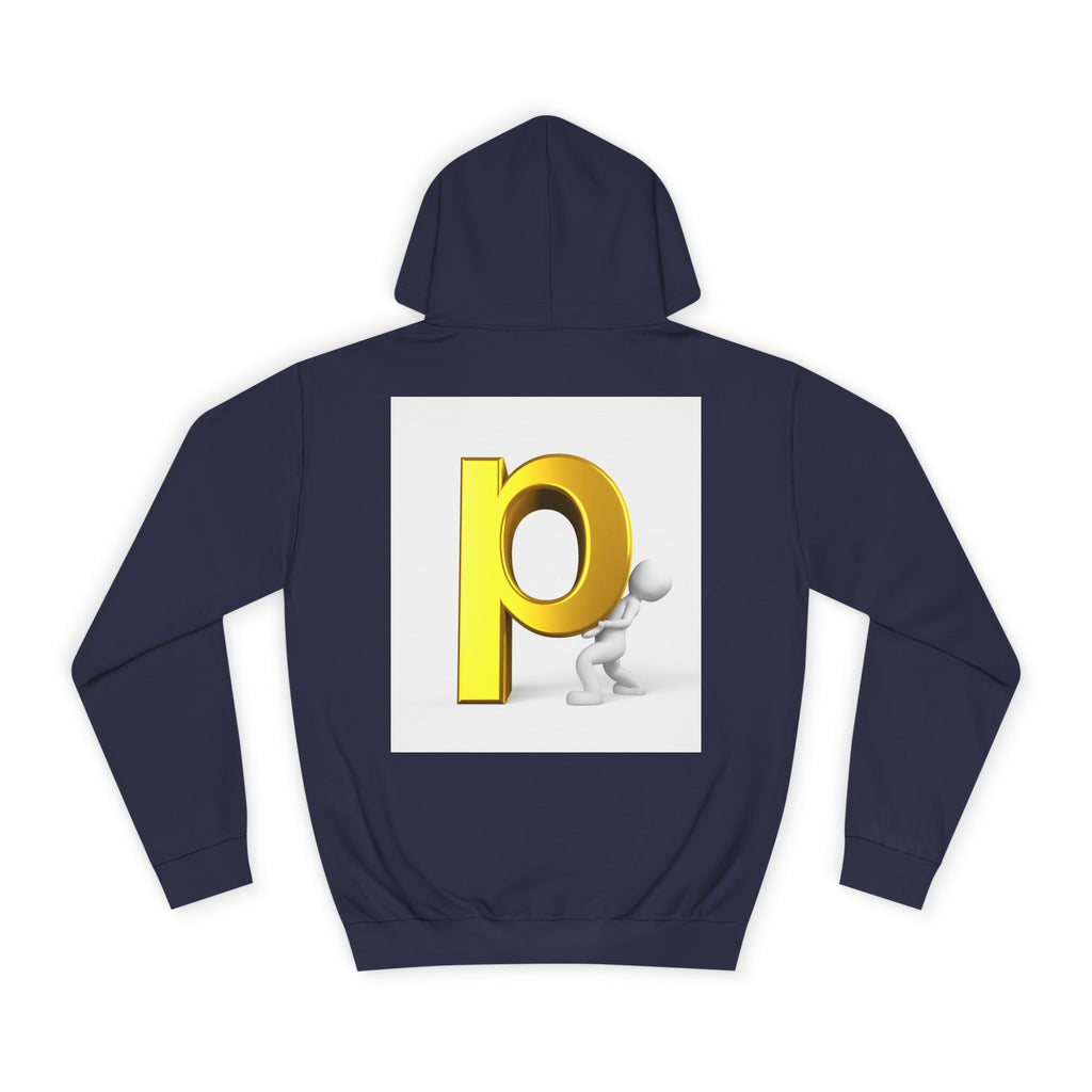 3D Letter P Character Hoodie | Initial P Monogram Pullover