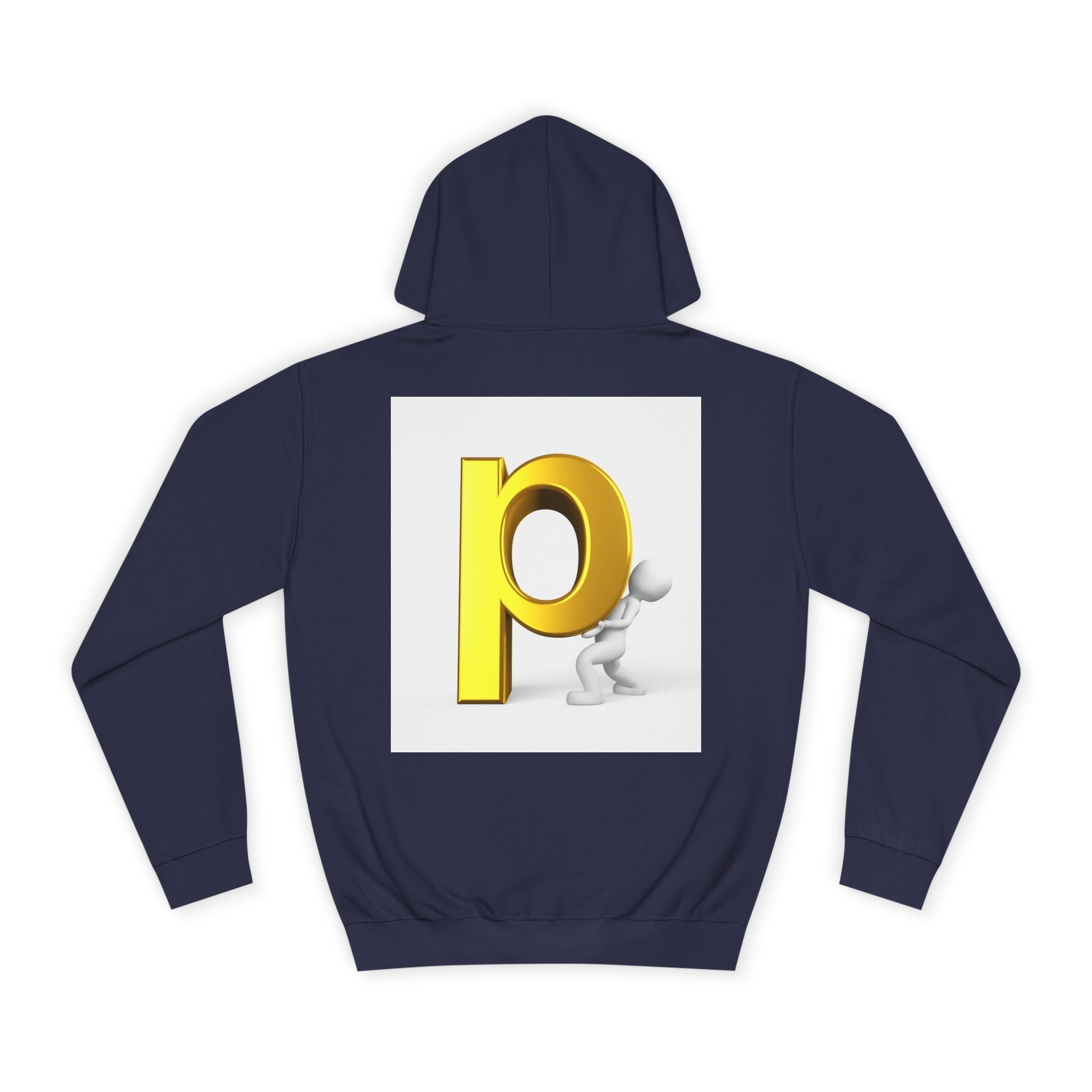 3D Letter P Character Hoodie | Initial P Monogram Pullover