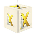 Gold X Letter Design Light Cube Lamp | Alphabet Initial Decor