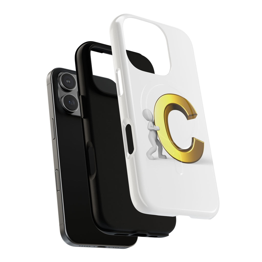 Gold Letter C Monogram Phone Case | Tough Magnetic Case
