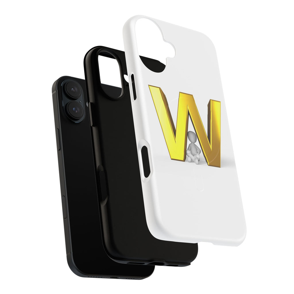 Gold Letter W Monogram Phone Case | Tough Magnetic Case