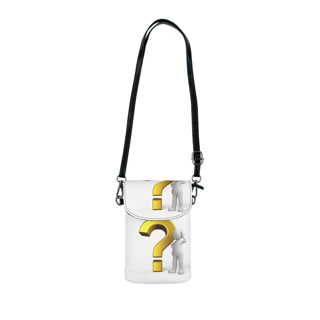 3D Question Mark Figure Small Cell Phone Wallet | Crossbody Phone Pouch