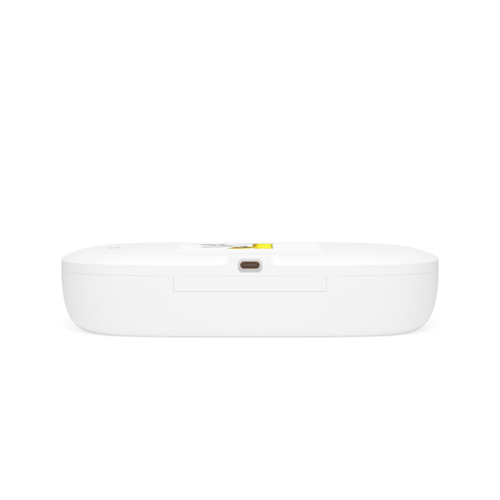 Yellow Letter R Kickstick Phone Sanitizer and Wireless Charging Pad