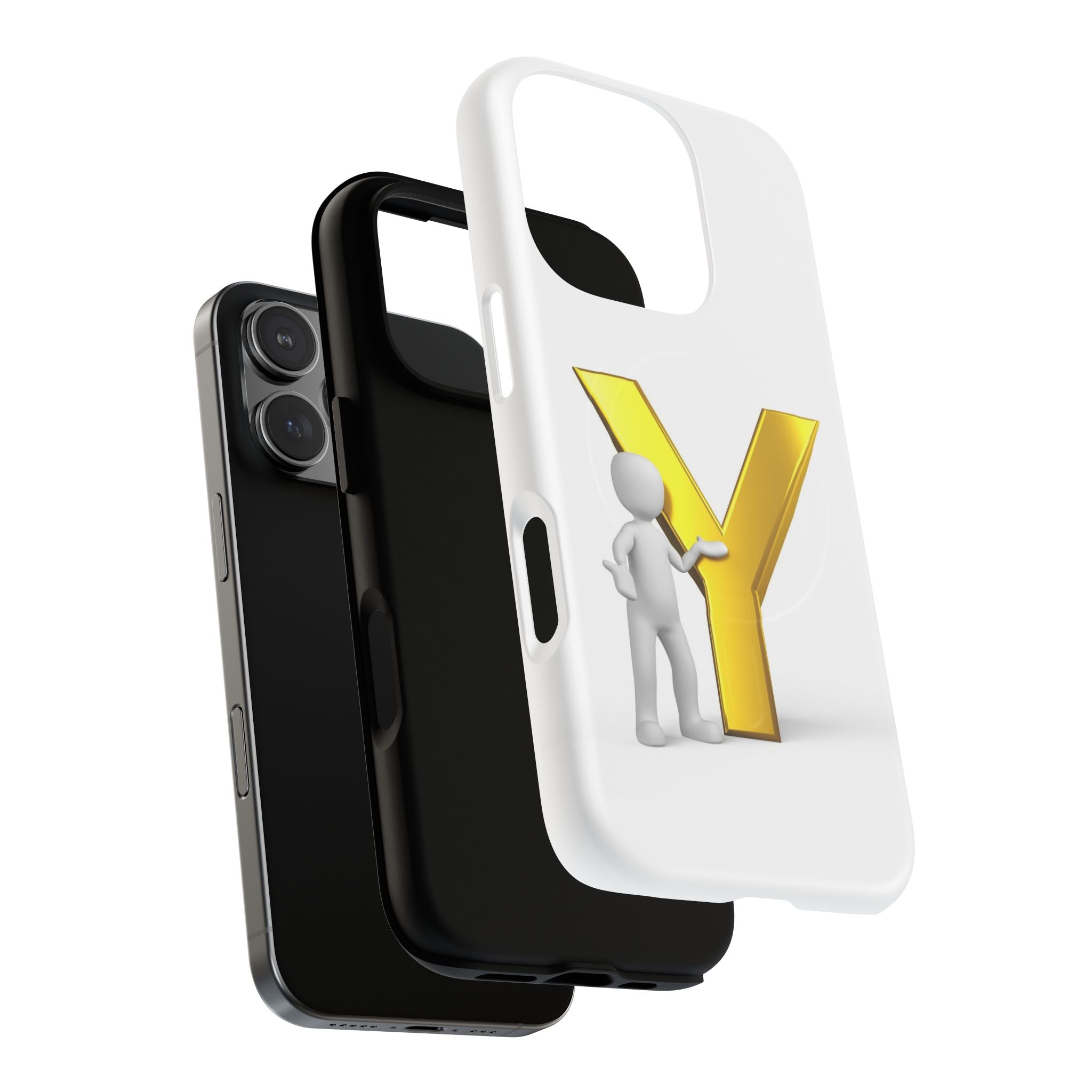 Gold Letter Y Phone Case | Monogram iPhone Magnetic Case