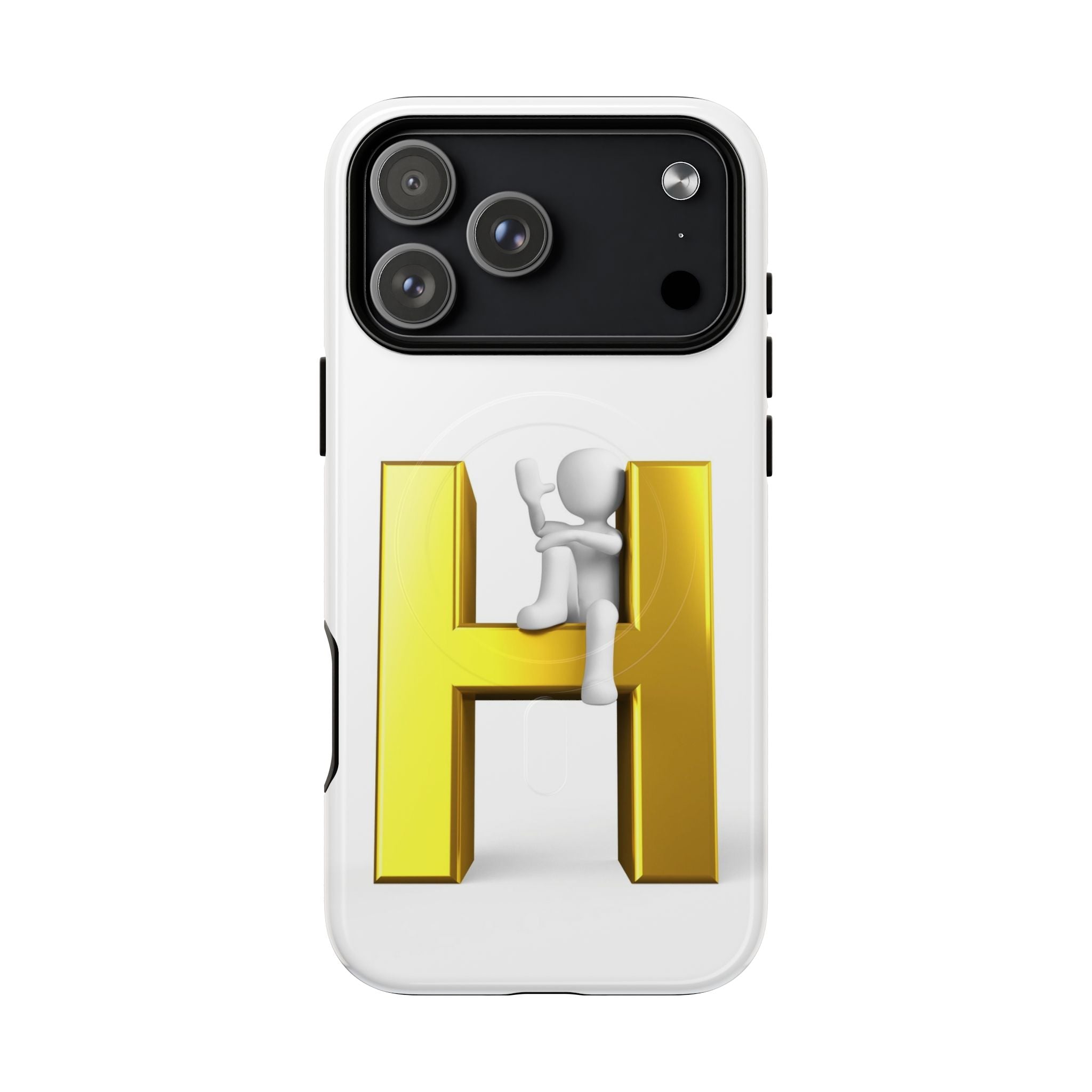 Coque de téléphone Grimpante Lettre H Dorée | Coque Magnétique Robuste