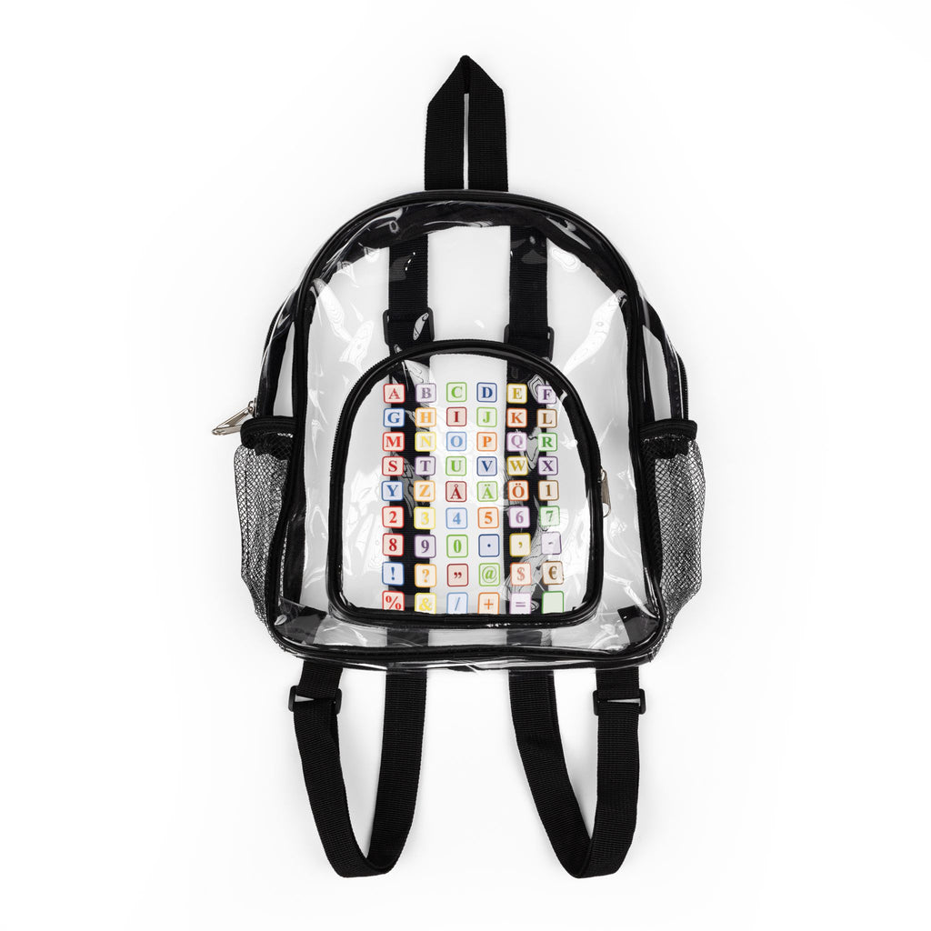 Clear Stadium Backpack | Transparent School Stadium Bag with Front Pocket