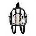 Clear Stadium Backpack | Transparent School Stadium Bag with Front Pocket