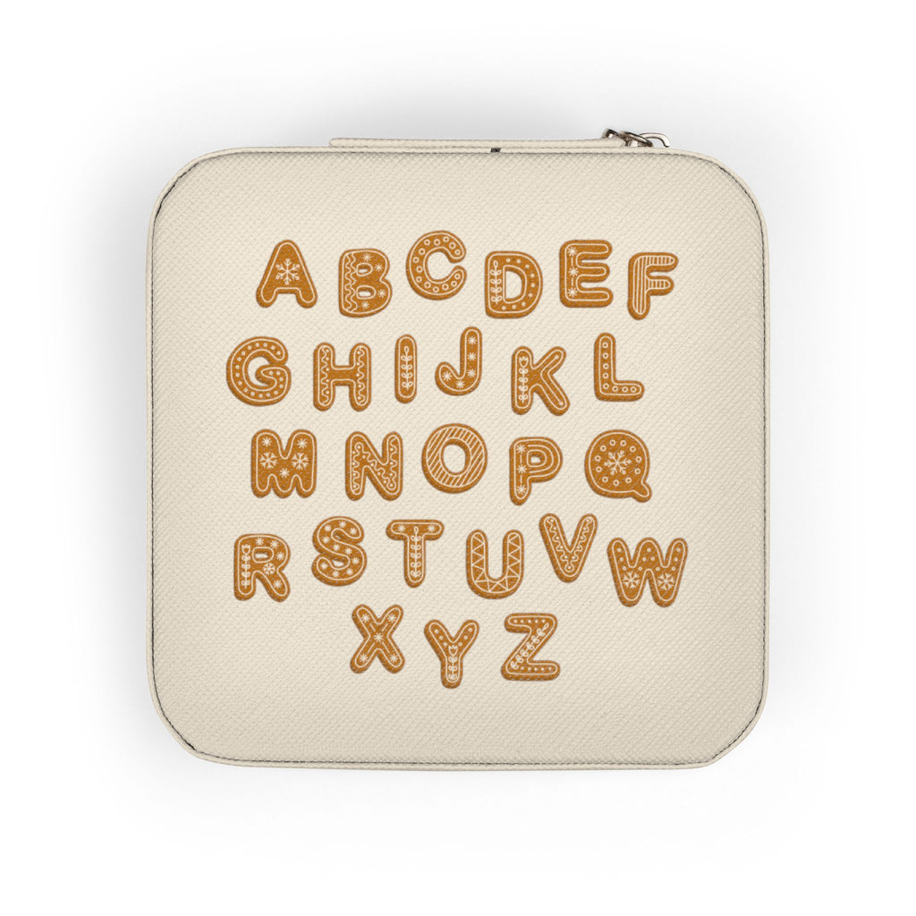 Alphabet Tile Jewelry Travel Case | Compact Square Organizer