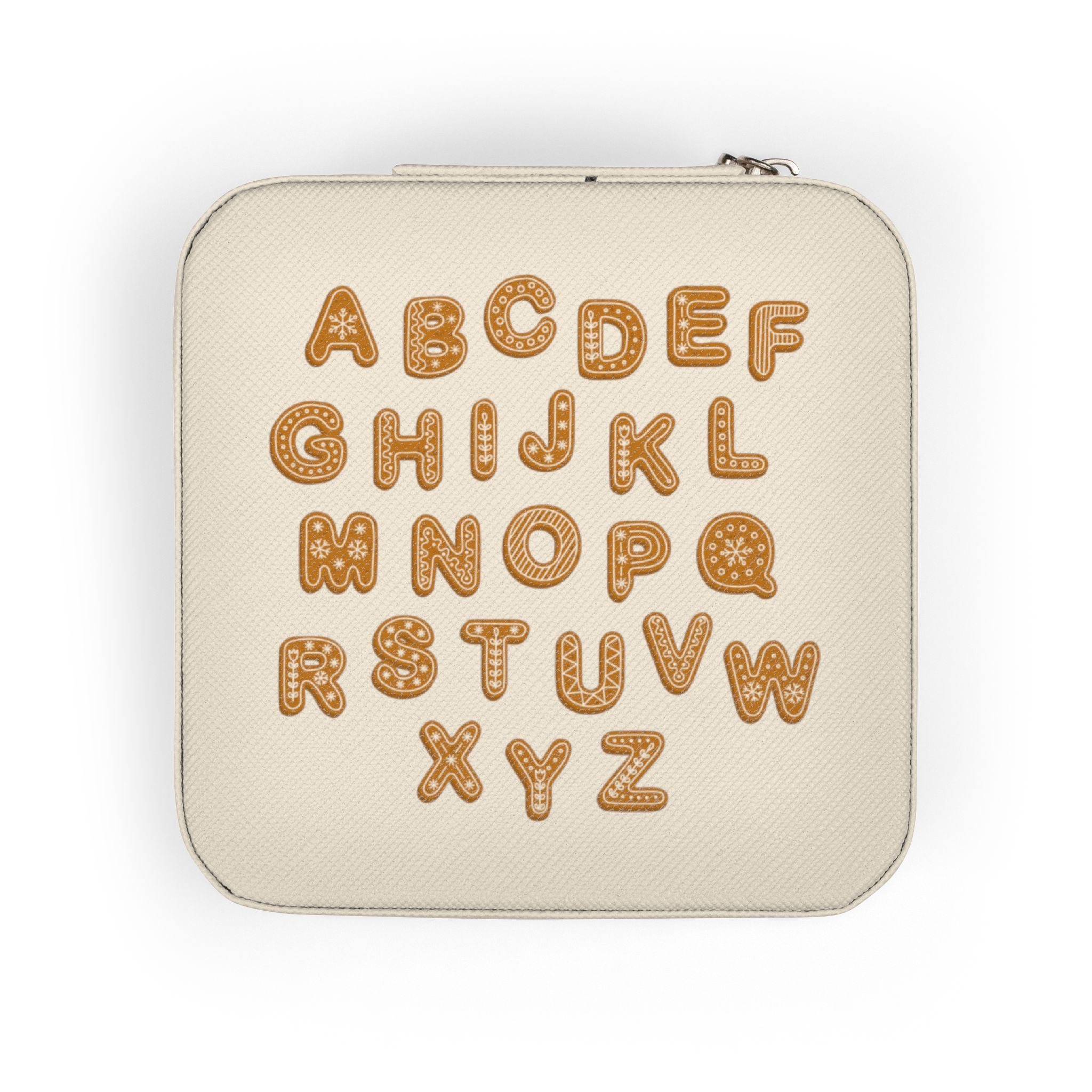 Alphabet Tile Jewelry Travel Case | Compact Square Organizer