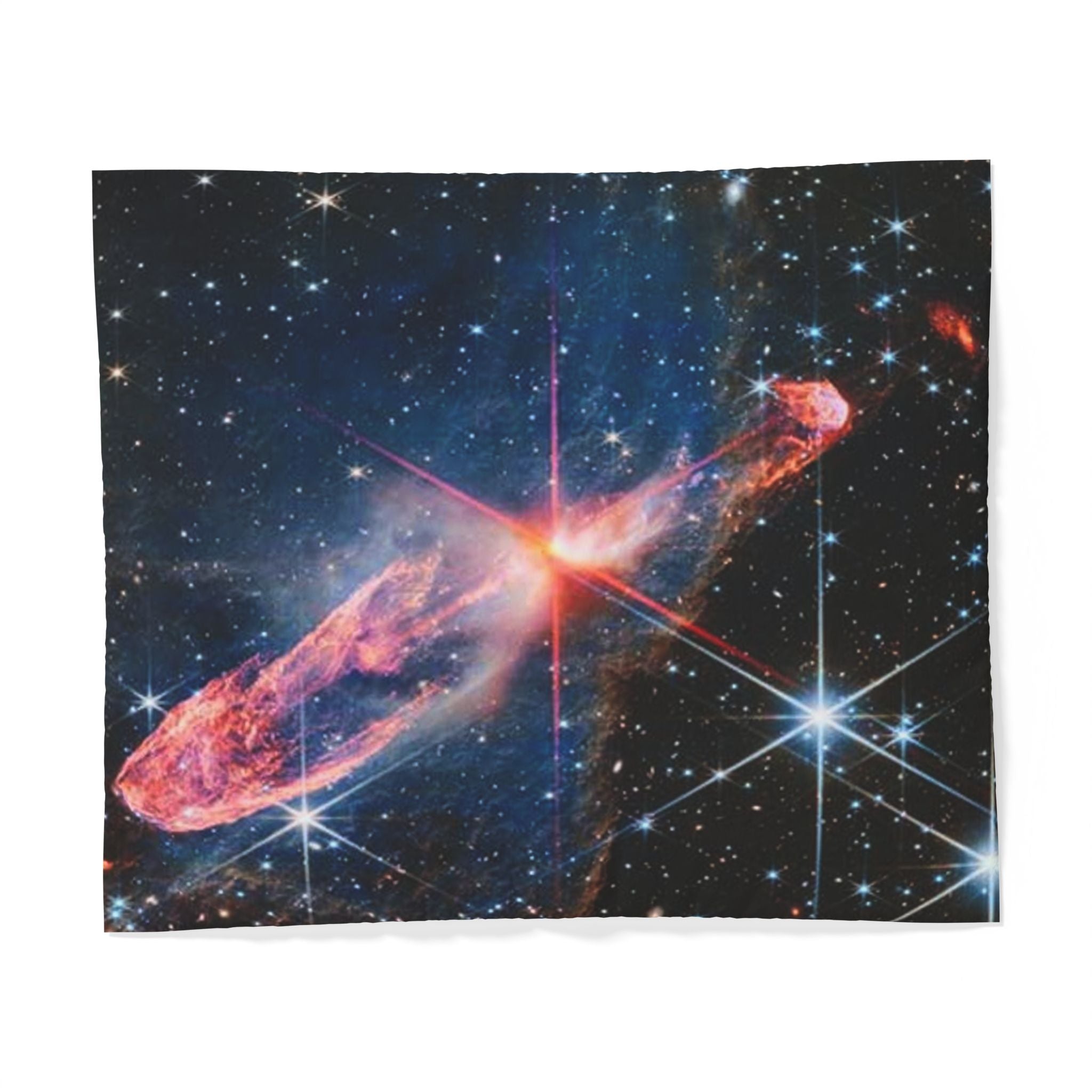 Housse de couette imprimée galaxie nébuleuse | Parure de lit étoiles cosmiques