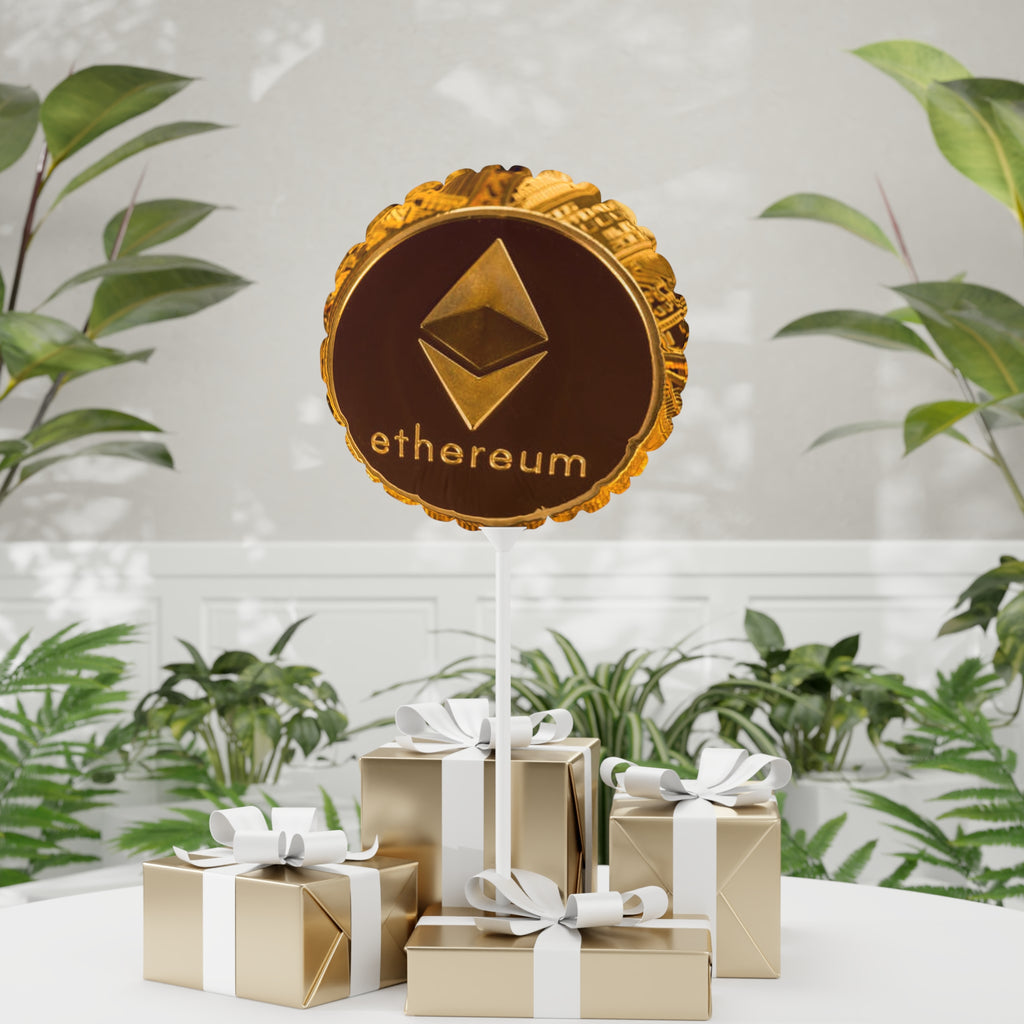 Ethereum Logo Balloon 11" Round Foil | Cryptocurrency Party Decor