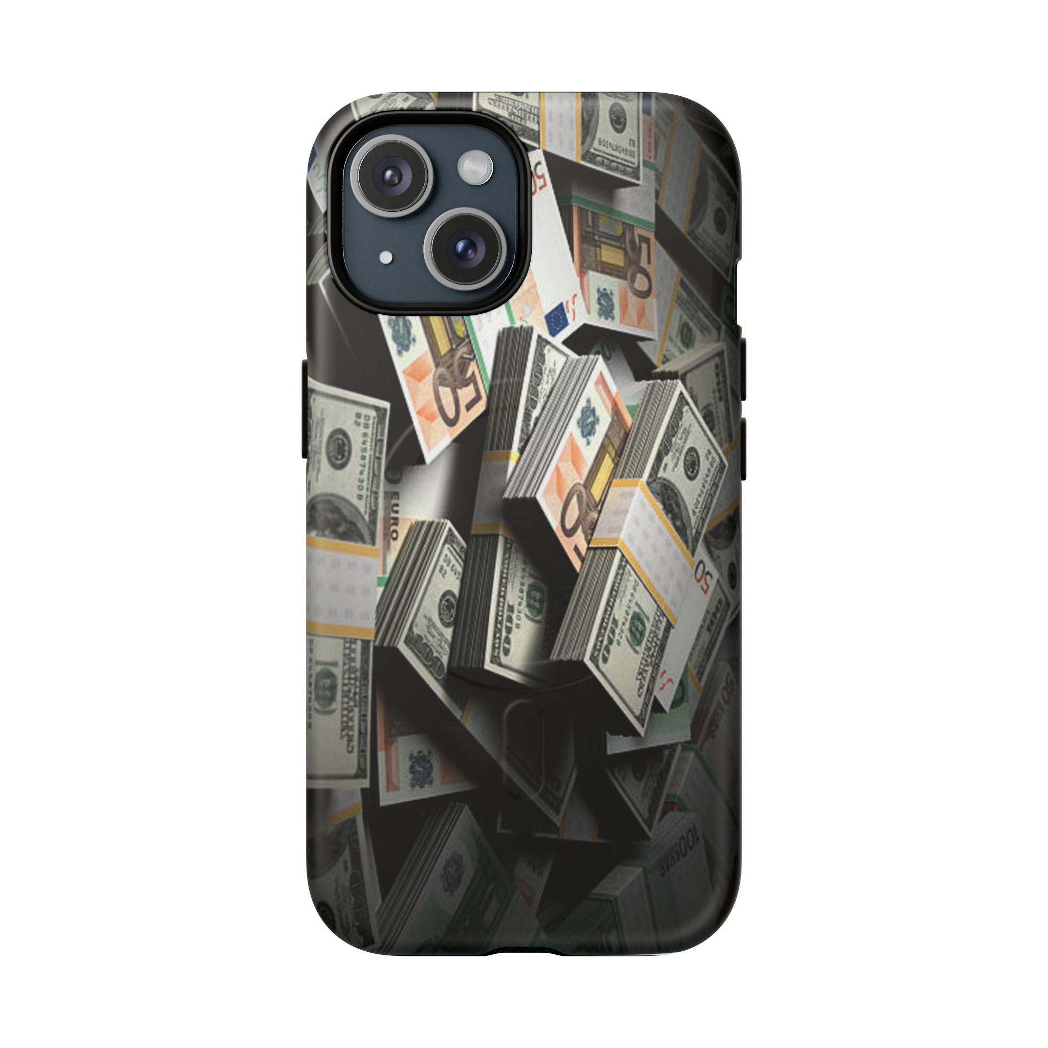 Coque de téléphone Argent Empilé | Coque magnétique robuste