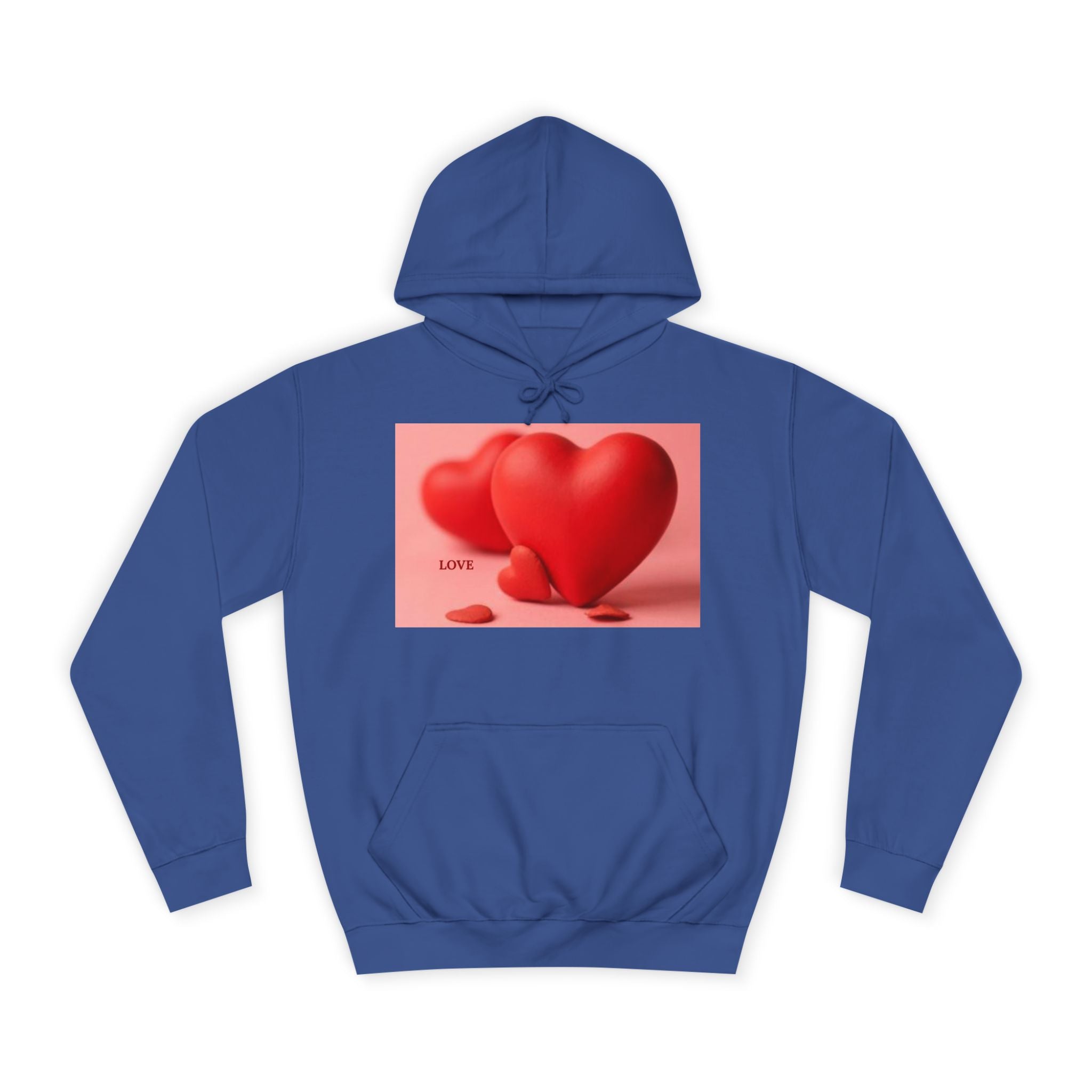 Sweat à capuche illustré avec un cœur mignon en 3D | Pull graphique amour