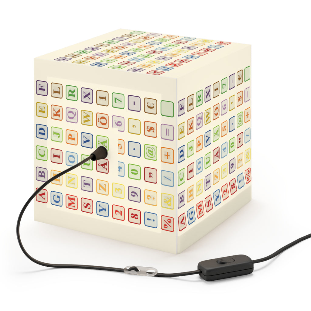 Alphabet Blocks Light Cube Lamp | Colorful Letter & Number Nursery Decor
