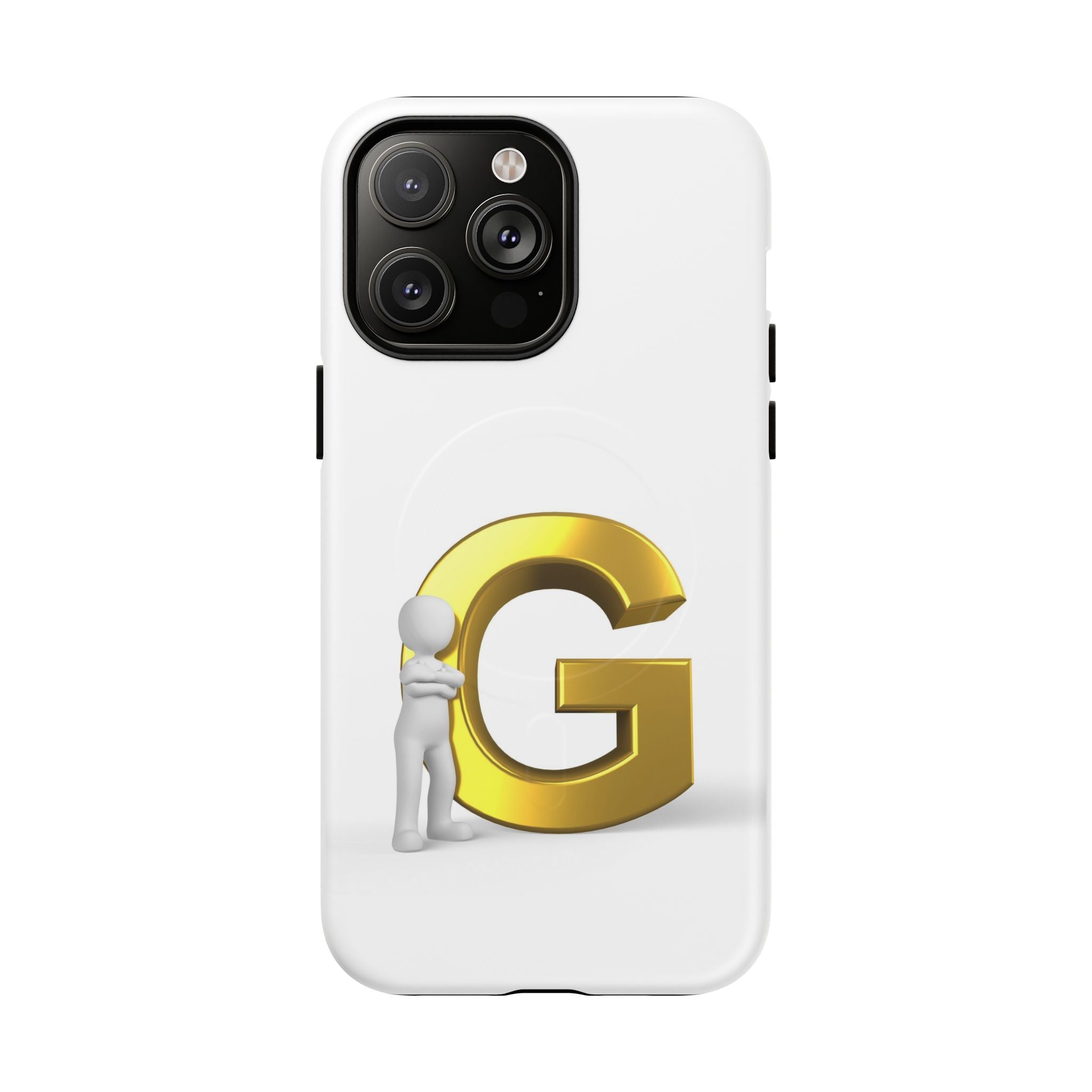 Coque de téléphone Monogramme Lettre G Dorée | Coque magnétique résistante
