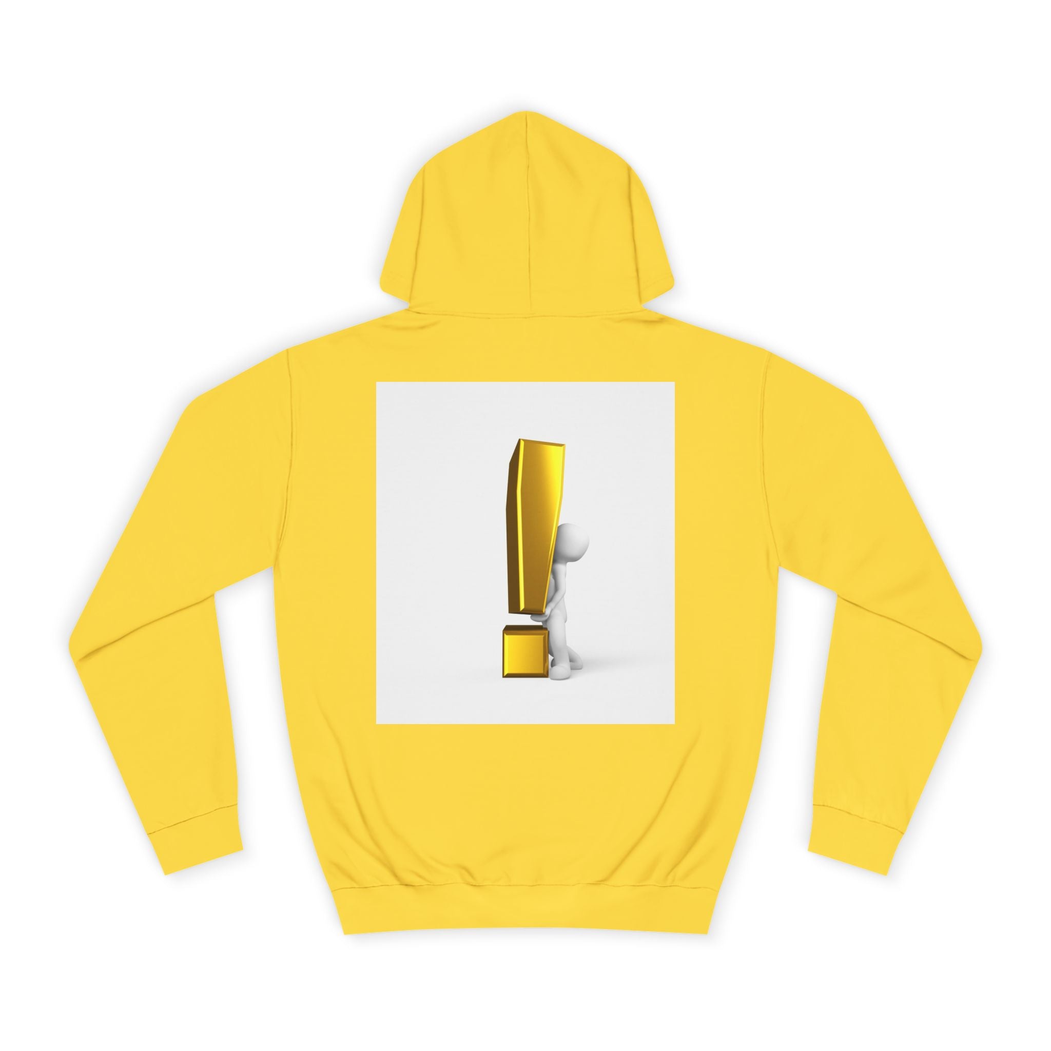 Gold Exclamation Mark Hoodie | Minimal Symbol Sweatshirt