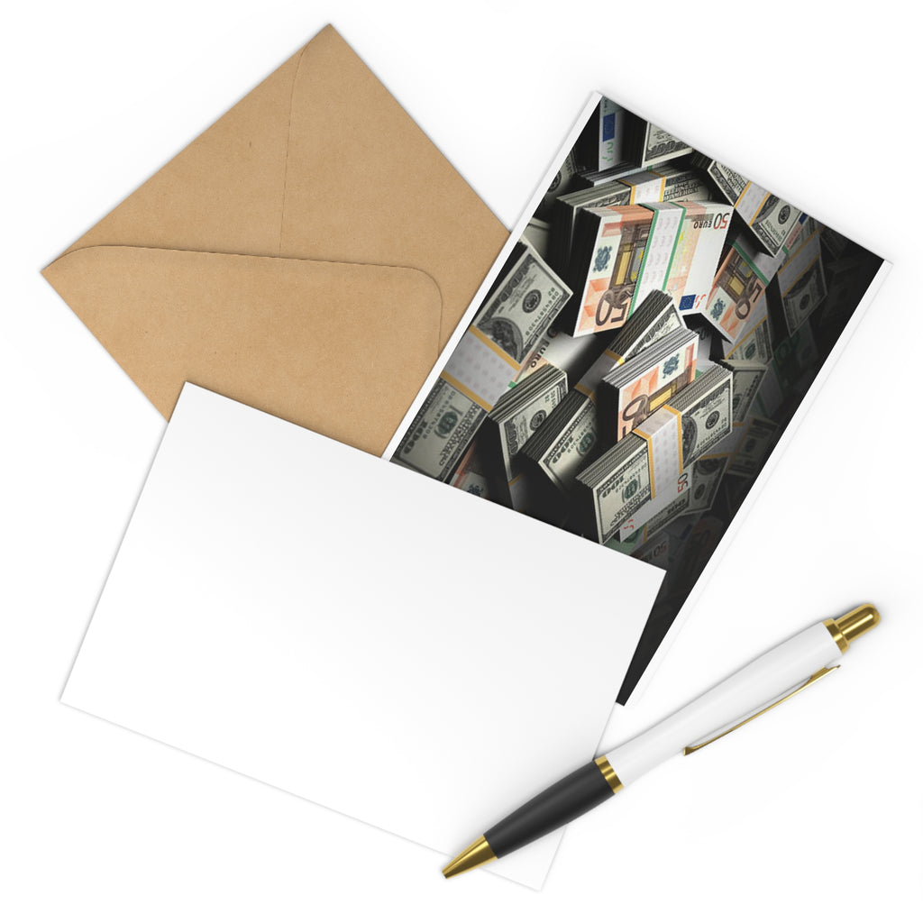 Stacks of Money Postcards | 7 Pack, Currency Collage