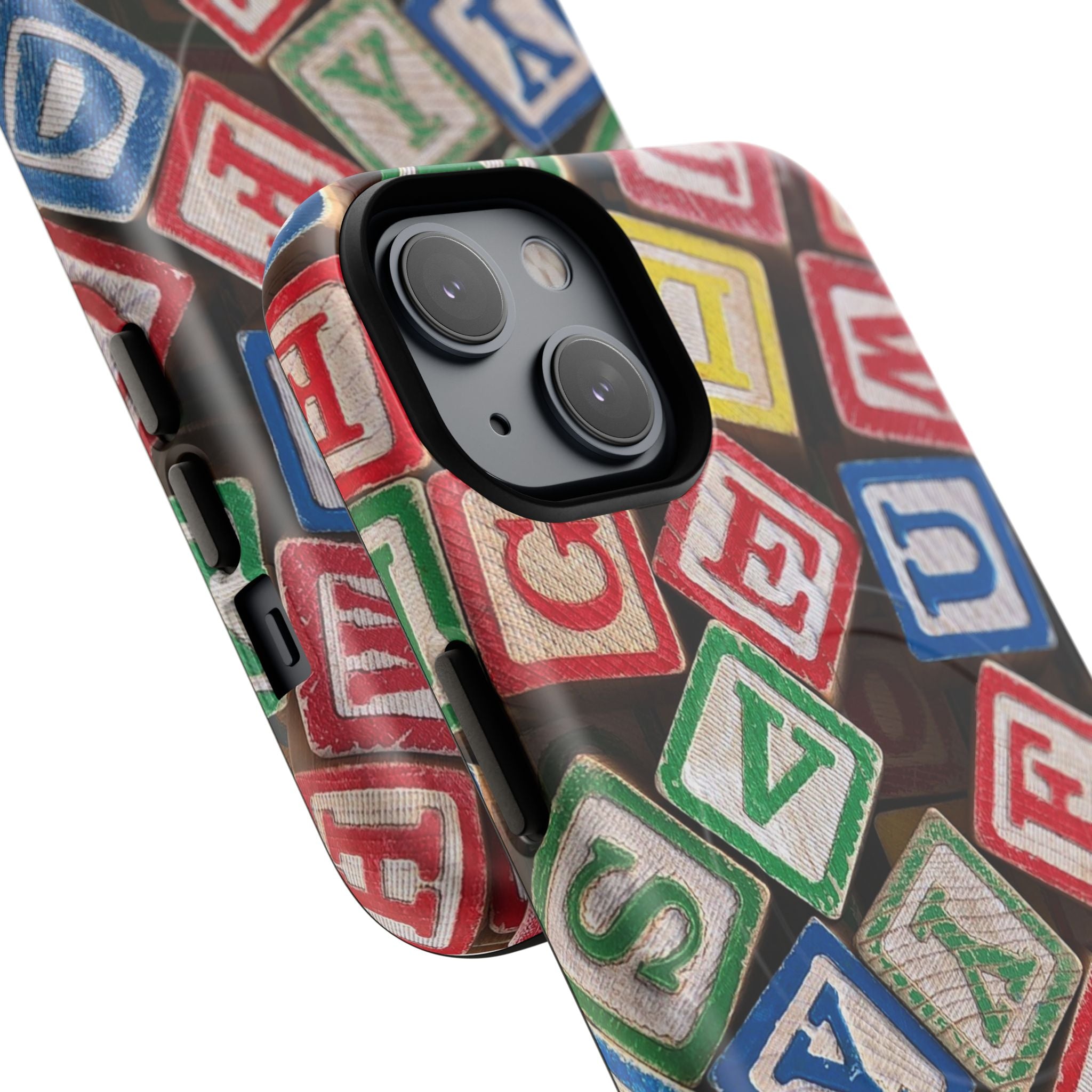 Vintage Alphabet Blocks Phone Case | Tough Magnetic Case