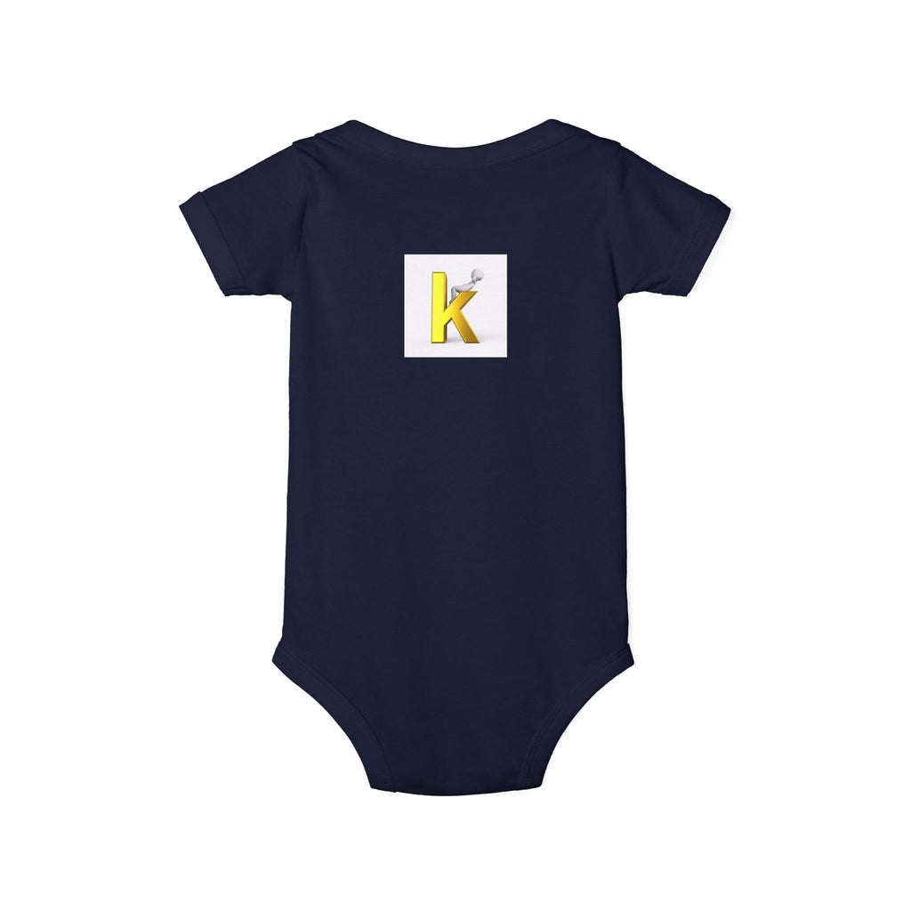 Yellow Letter K Initial Onesie | Infant One Piece